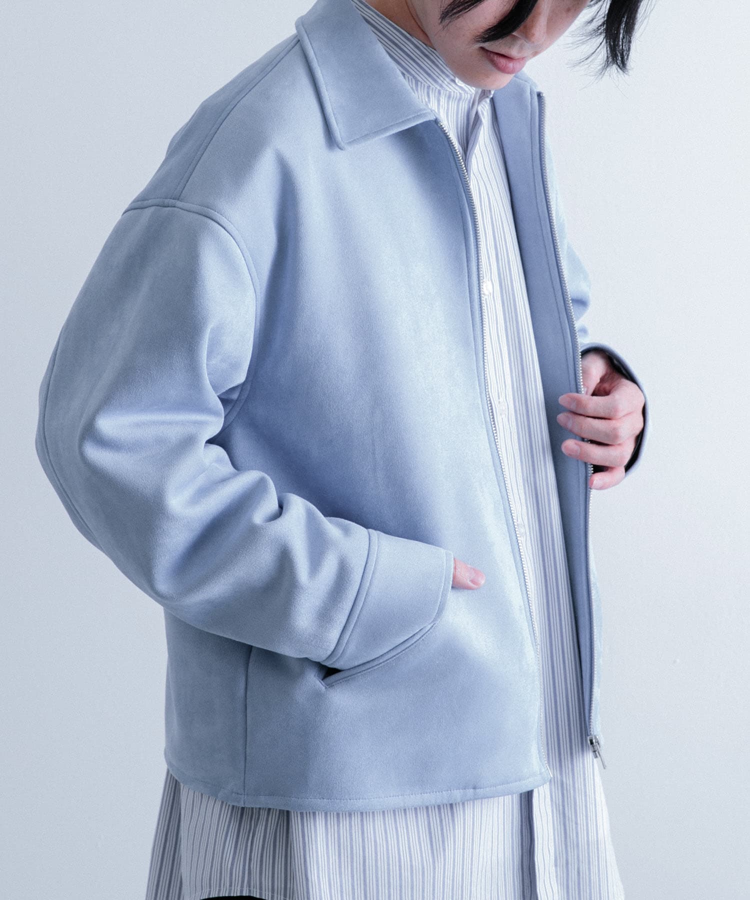 フェイクスエード ZIP UP ジャケット[IT34-17C017]｜URBAN