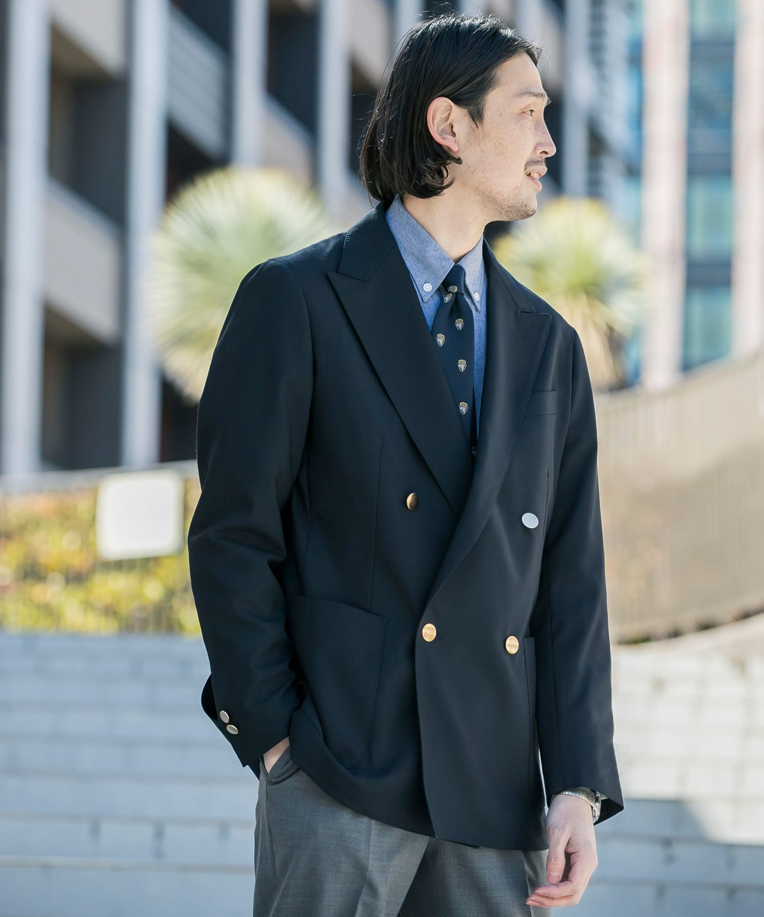 LIFE STYLE TAILOR メタルボタンWブレザー[DT34-18L530]｜URBAN