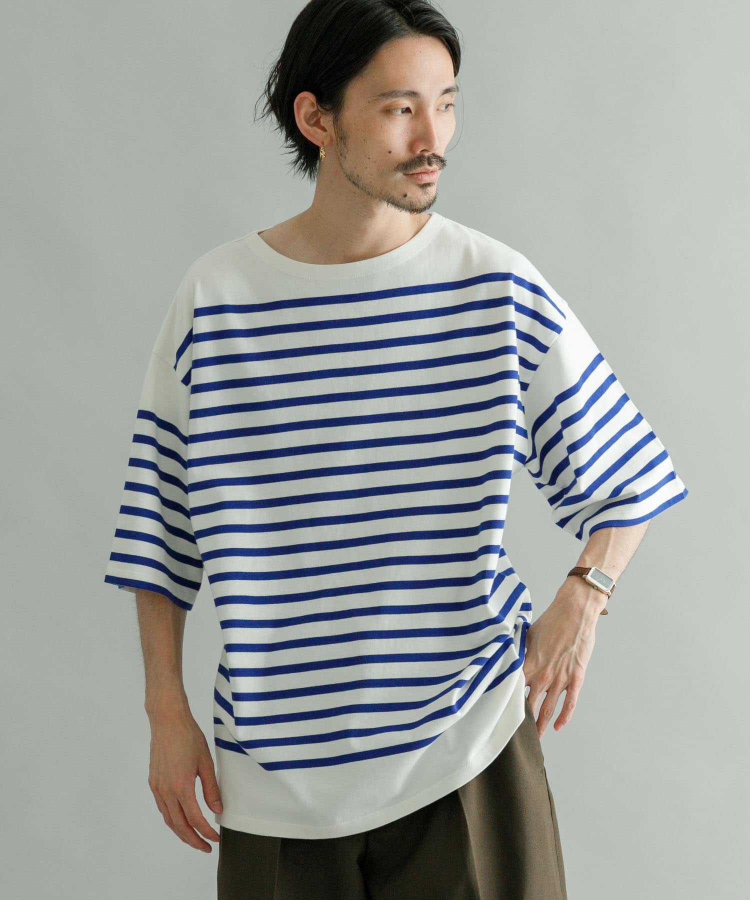 Sサイズあり』USAコットン バスクTシャツ[UR35-11M013]｜URBAN