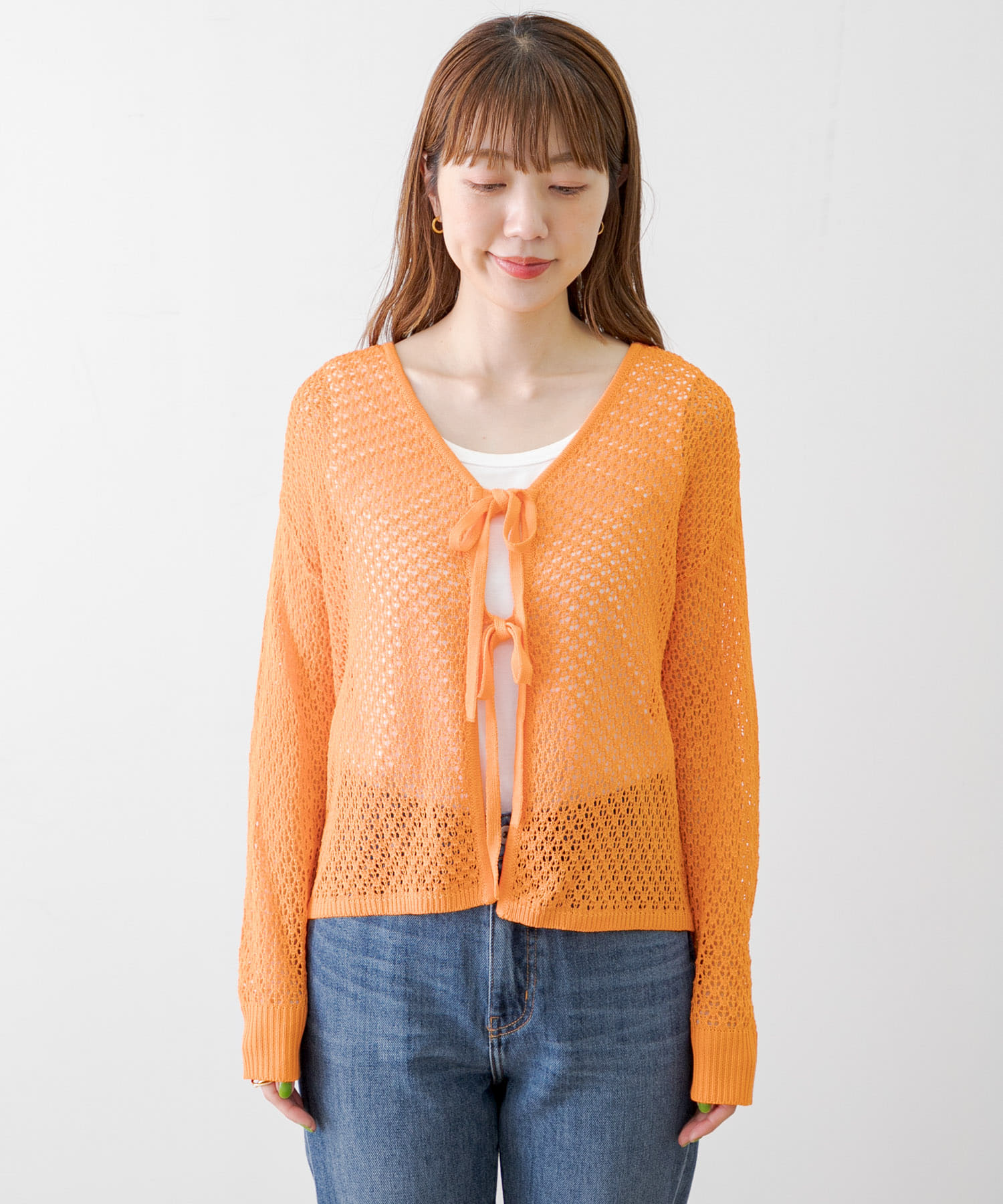 2WAYメッシュリボンニットカーディガン[LA35-22R011]｜URBAN RESEARCH