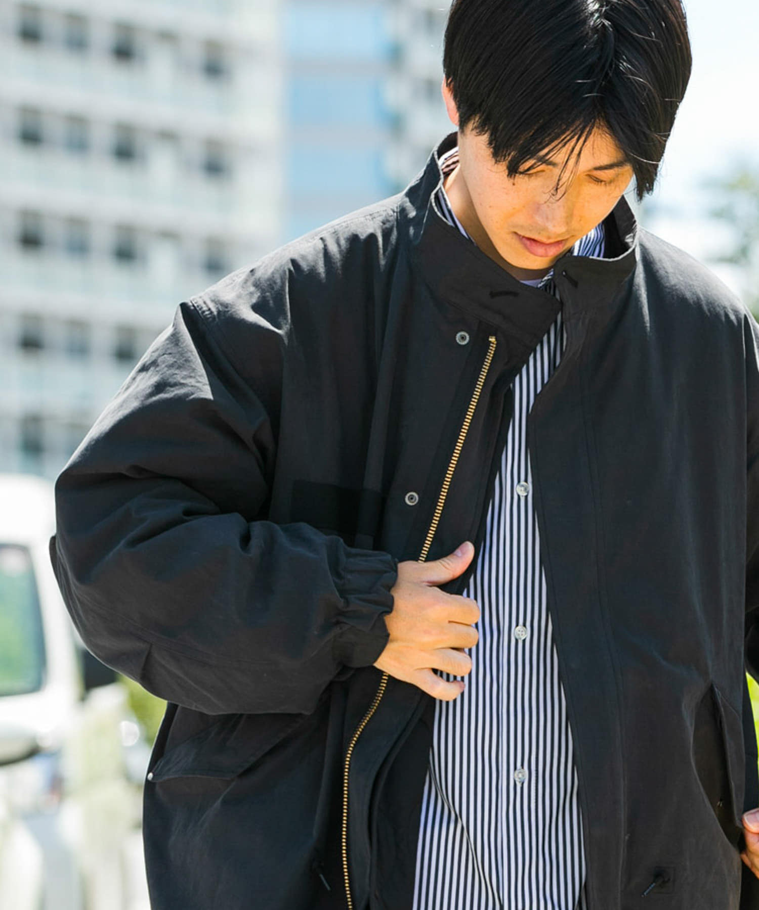 中綿ライナー付 フードレスモッズコート[IT37-17C013]｜URBAN RESEARCH