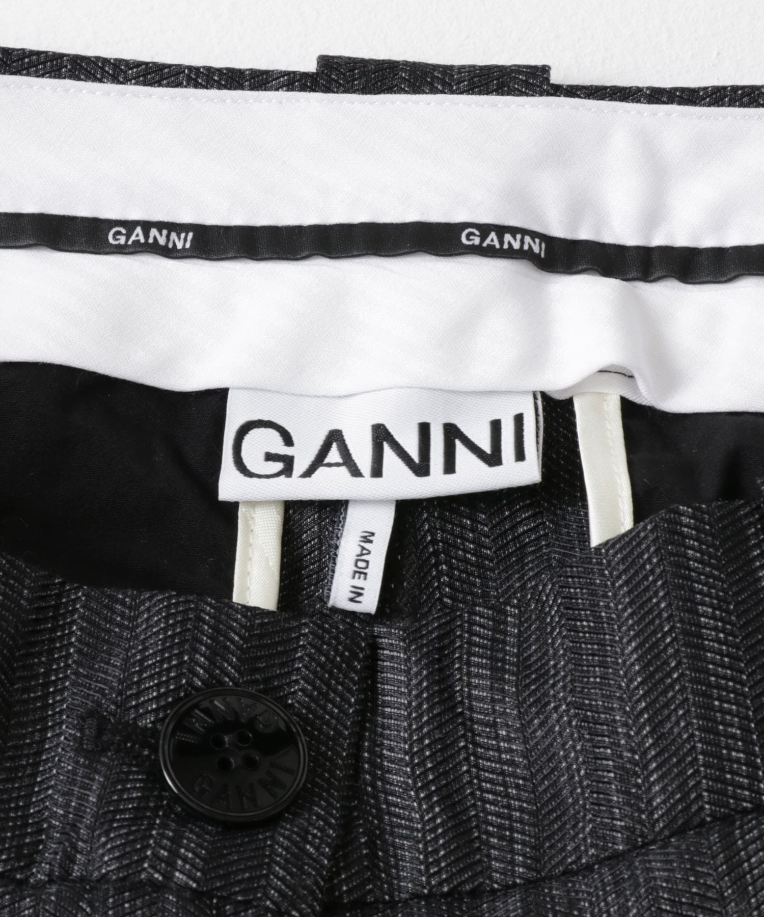 GANNI / ガニー Drapey Melange Elasticated Waist パンツ