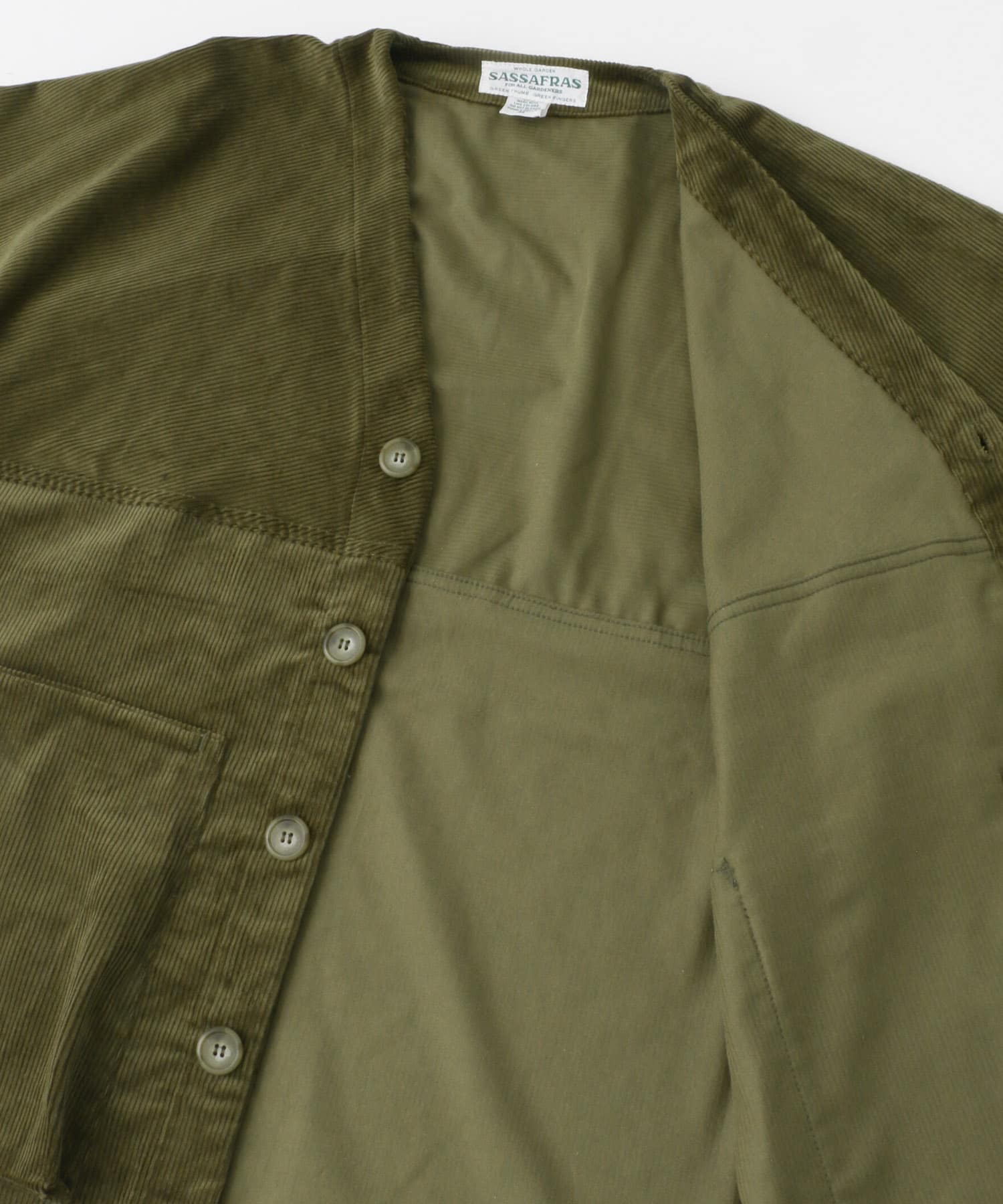 Sassafras（ササフラス）Digs Crew Carde Jacket インディゴ