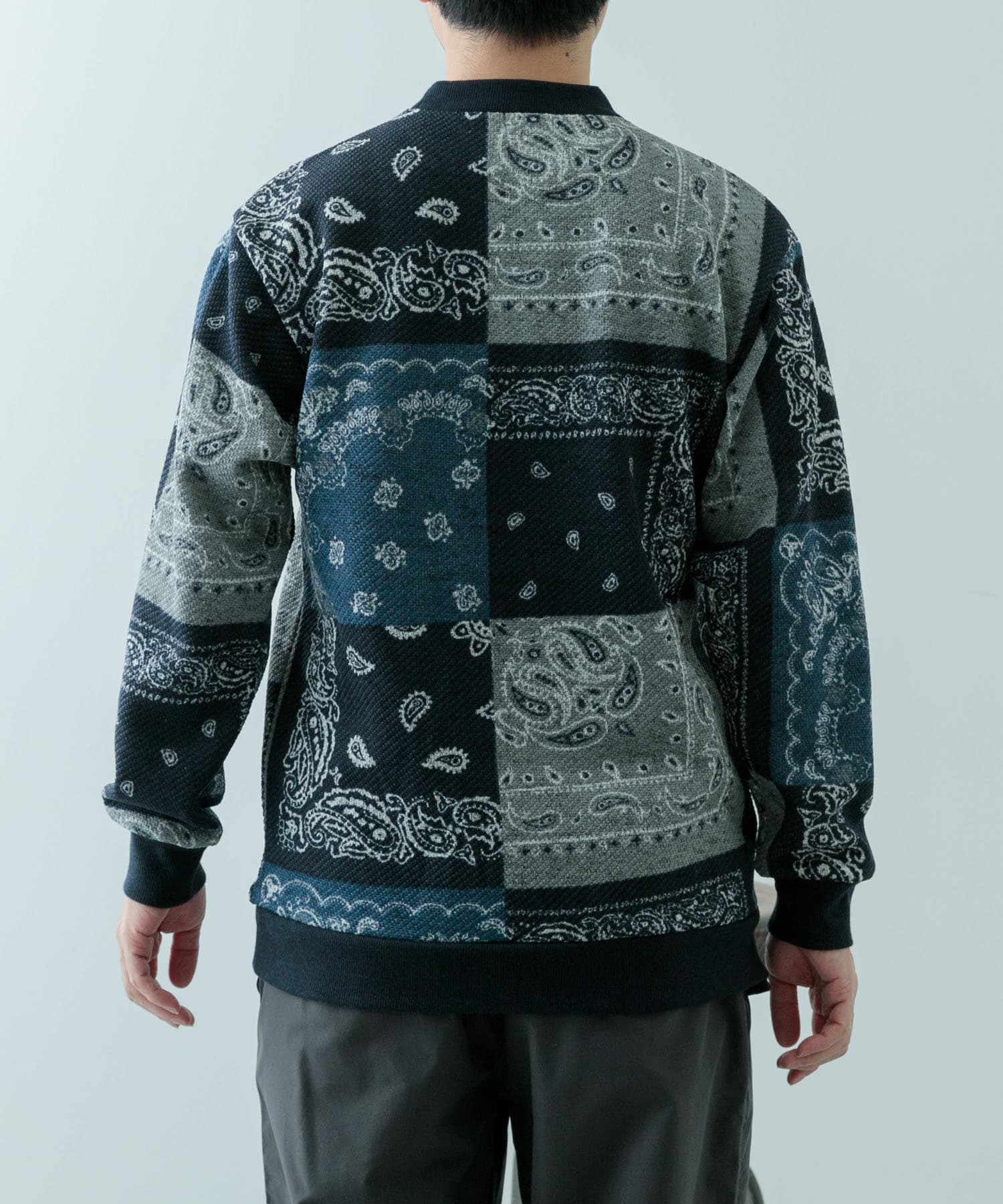 ニットフリース 総柄スウェット トップス[IT47-11B002]｜URBAN