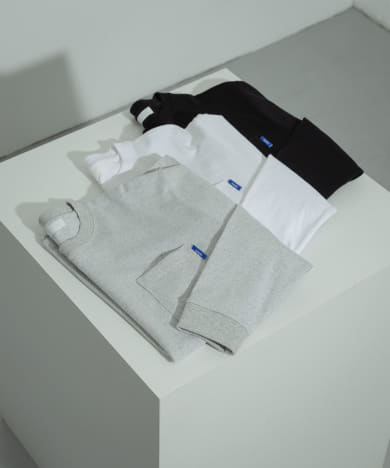 コットンクルーネックロングスリーブTシャツ
