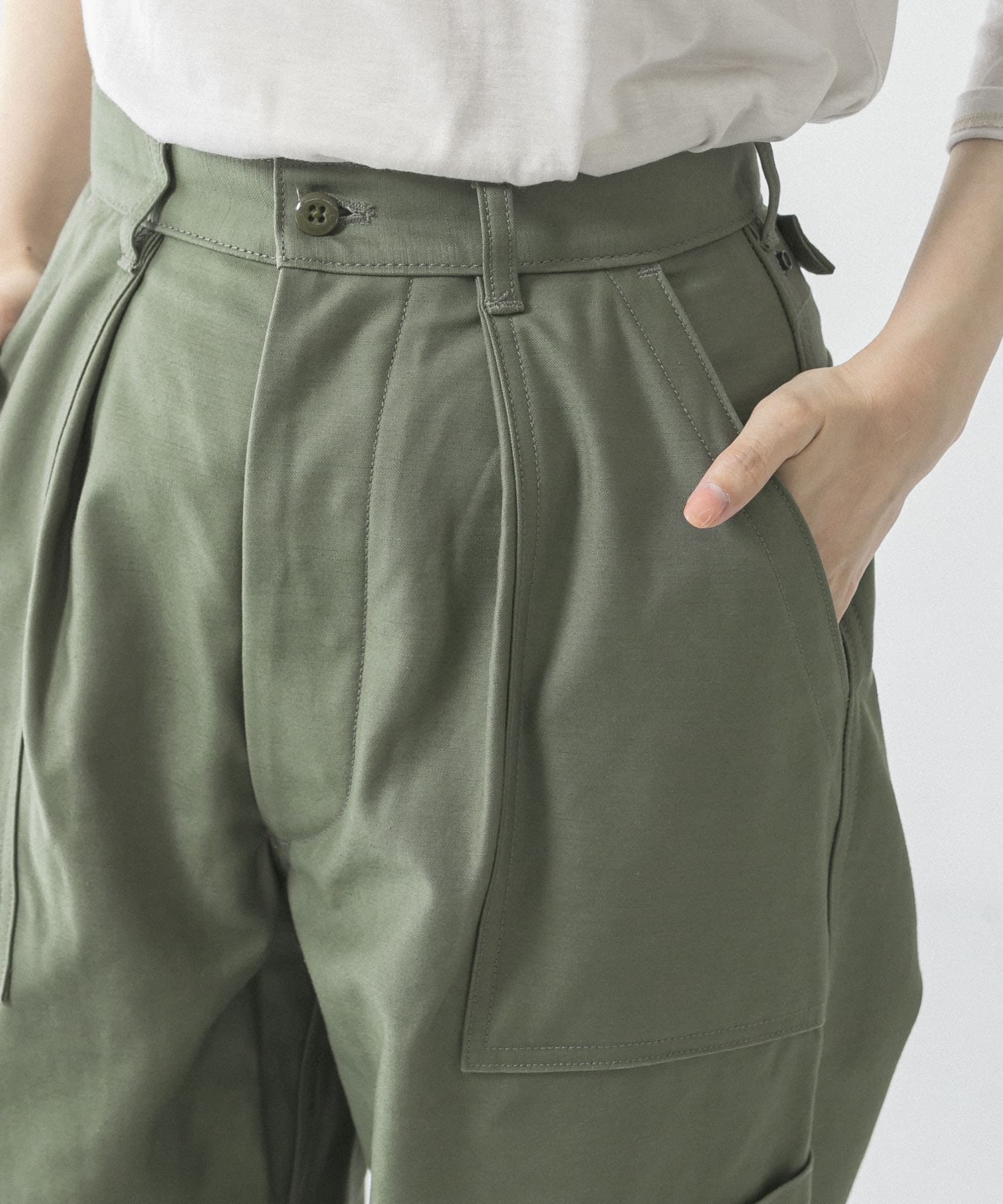 ユニセックス』バックサテンUTILITY TROUSERS by SHIOTA[UR24-14B004