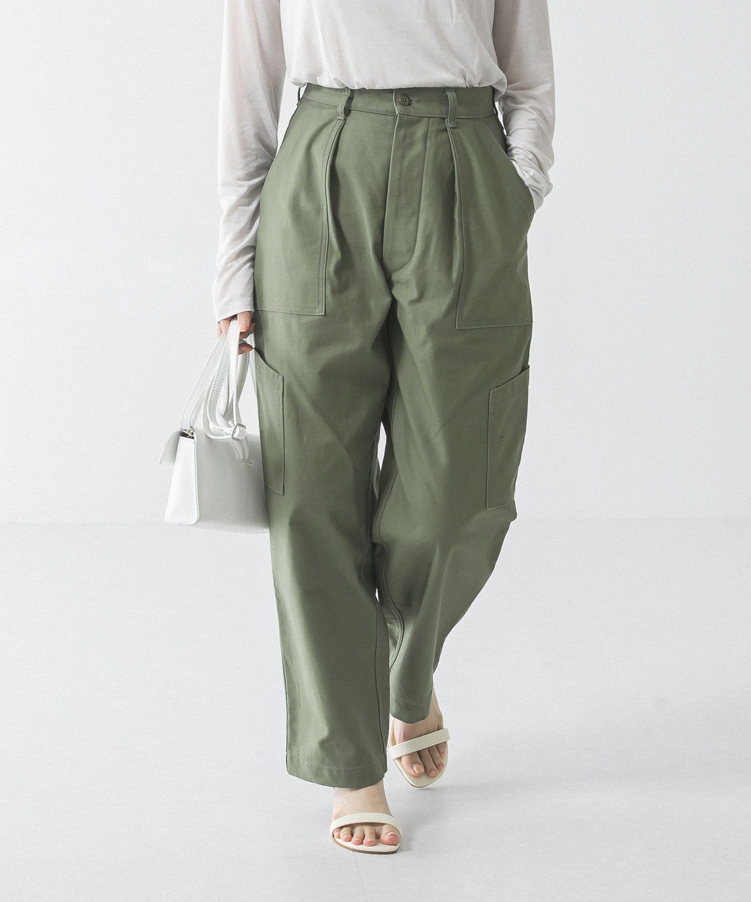 ユニセックス』バックサテンUTILITY TROUSERS by SHIOTA[UR24-14B004