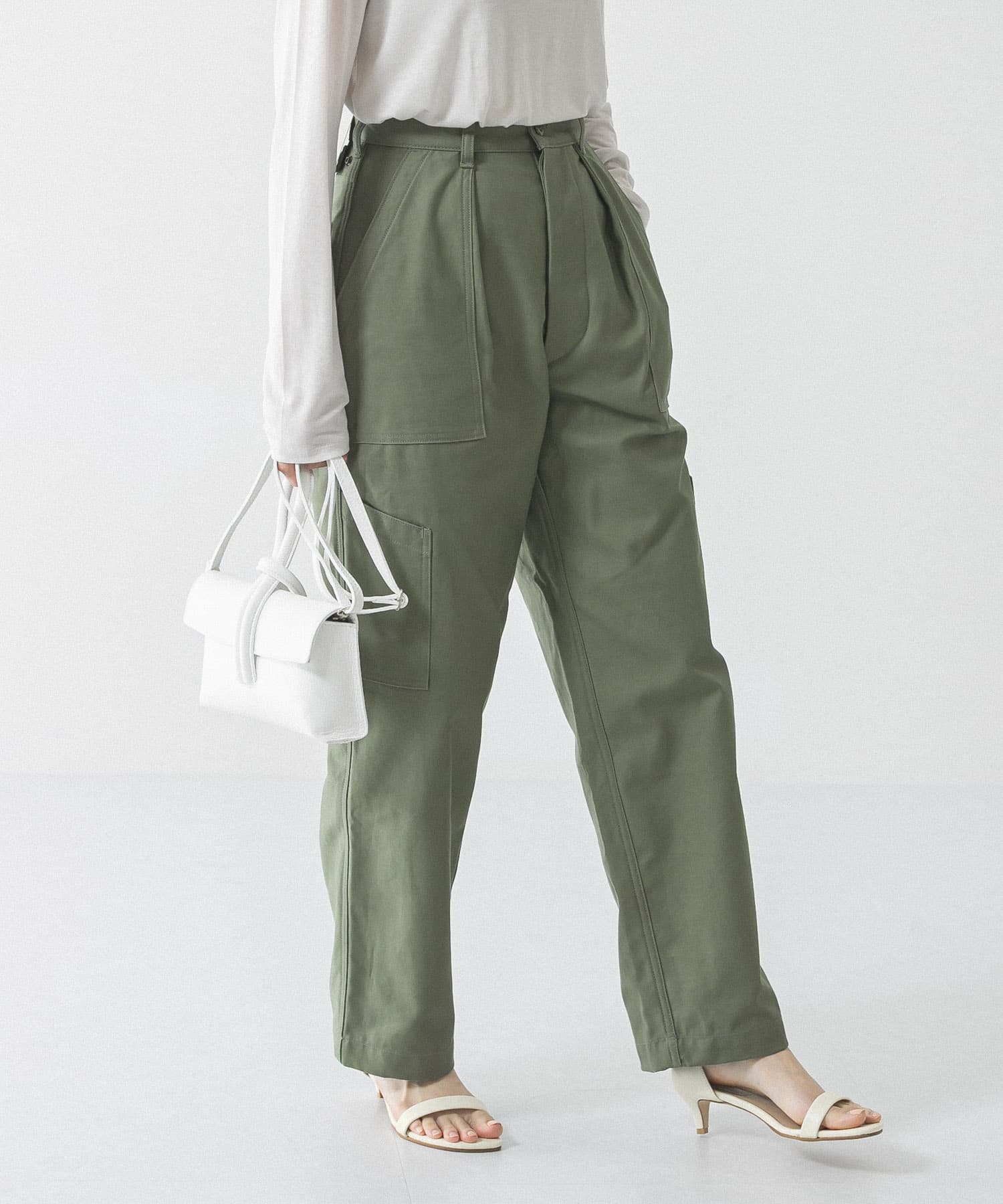 ユニセックス』バックサテンUTILITY TROUSERS by SHIOTA[UR24-14B004