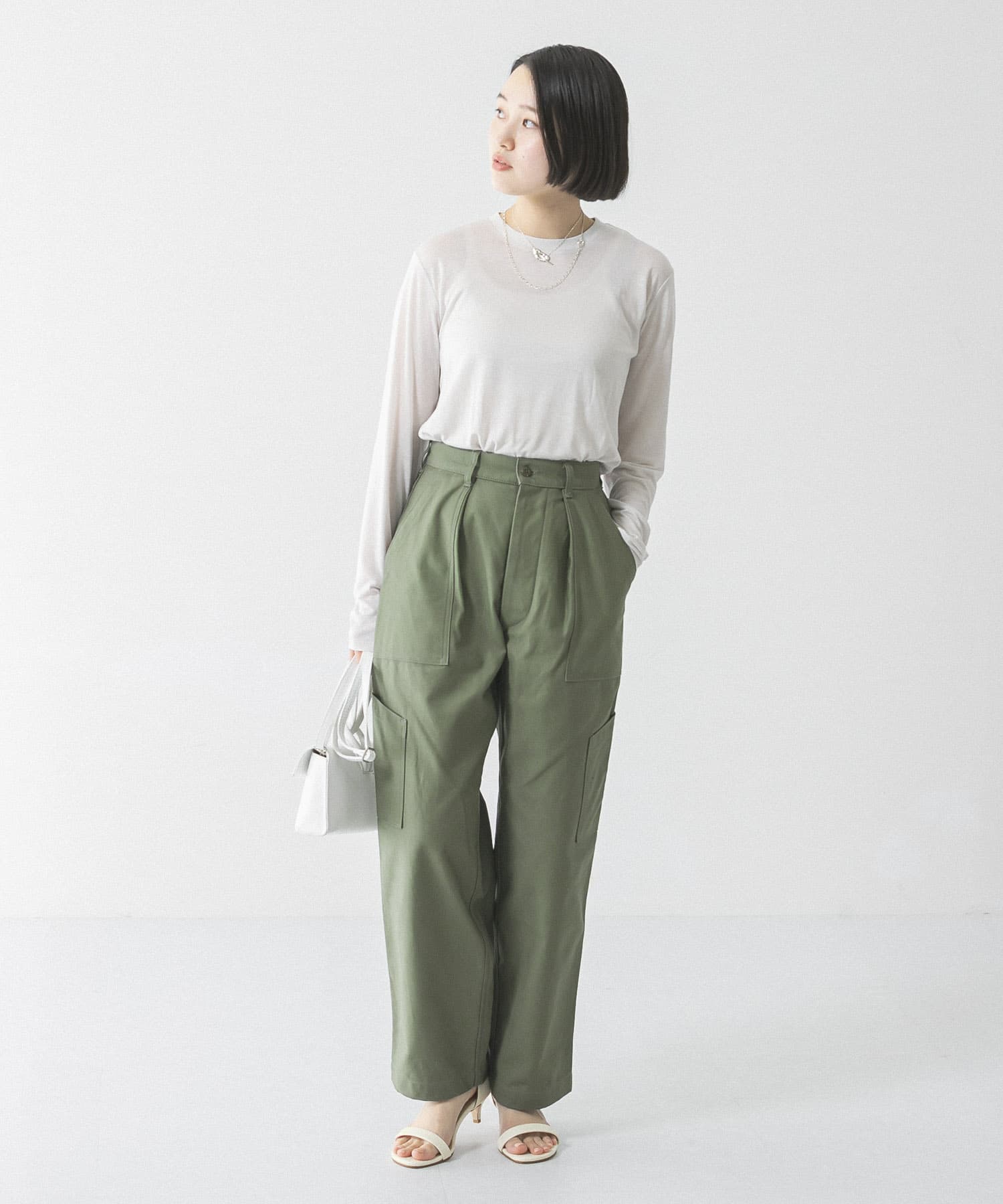 ユニセックス』バックサテンUTILITY TROUSERS by SHIOTA[UR24-14B004