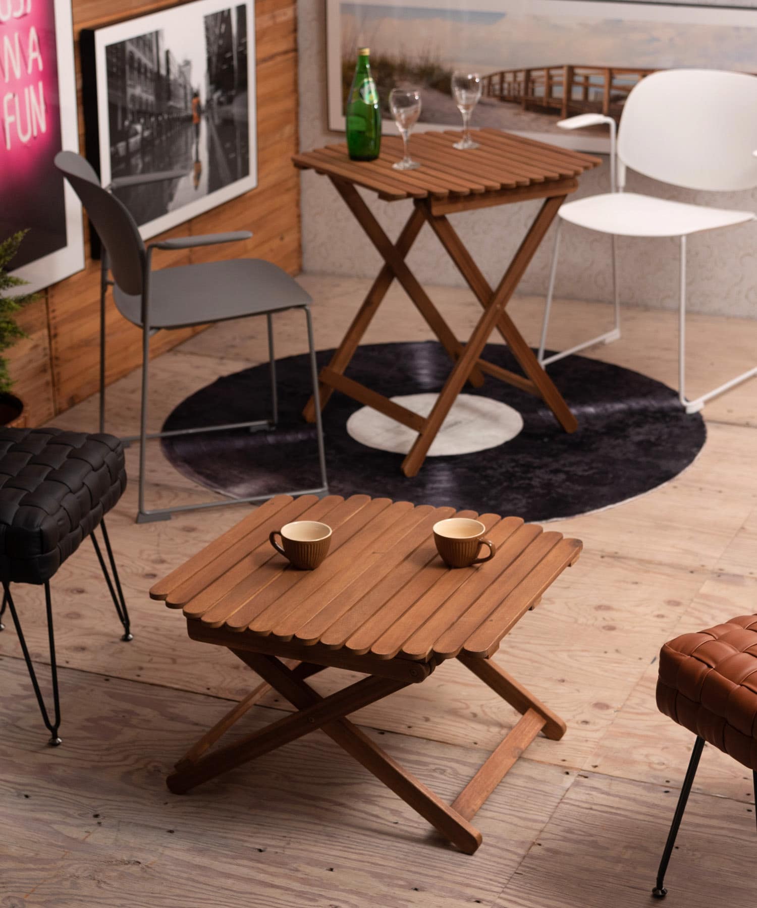 UR FURNITURE フォールディングローテーブル[URF-AZNX-531]｜URBAN
