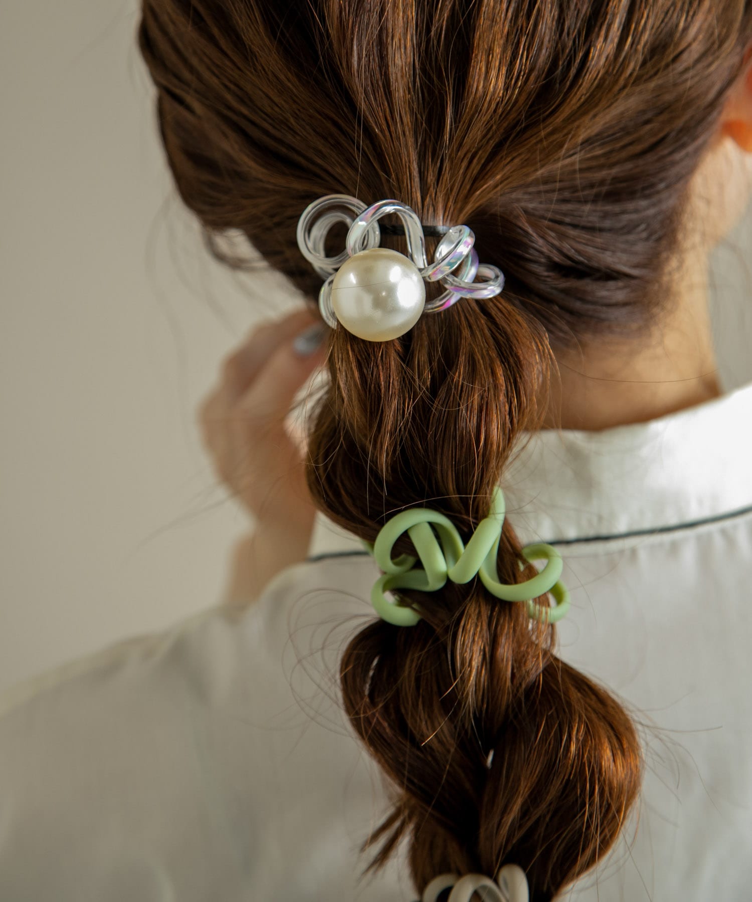スプリングヘアゴム ヘアアクセサリー 1×5.5cm オーロラ カラーミックス 3個セット 最大44%OFFクーポン