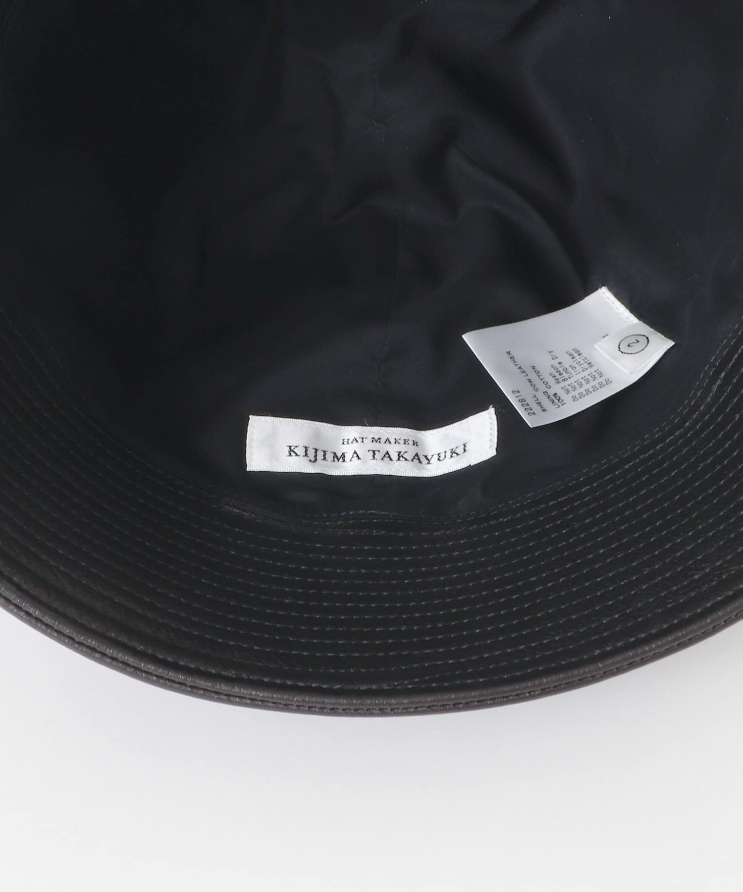 KIJIMA TAKAYUKI COW LEATHER SAILOR HAT[222812-DM27]｜URBAN
