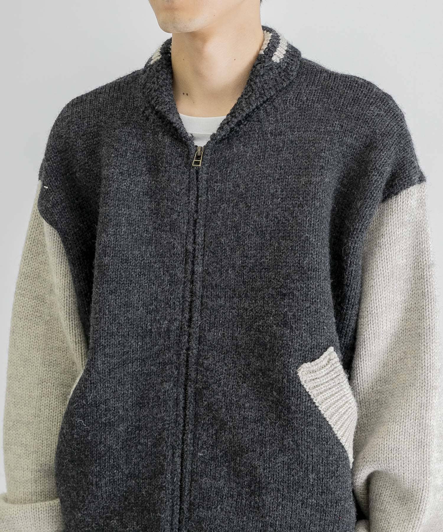 商い refomed STADIUM KAUCHIN KNIT チャコール ai-sp.co.jp