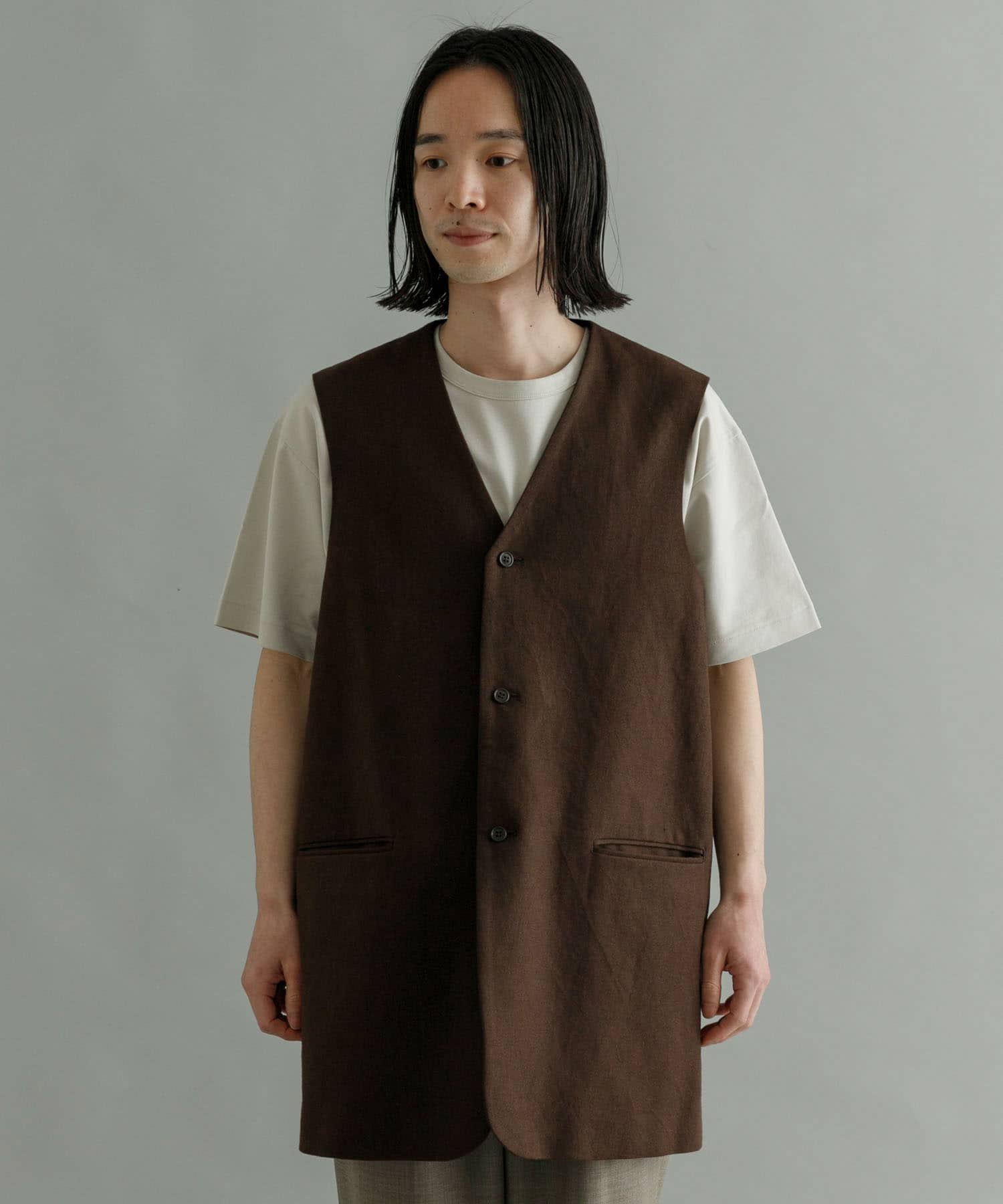 REVERBERATE LONG TAILORED WAISTCOAT[s23-re03-UM34]｜URBAN RESEARCH
