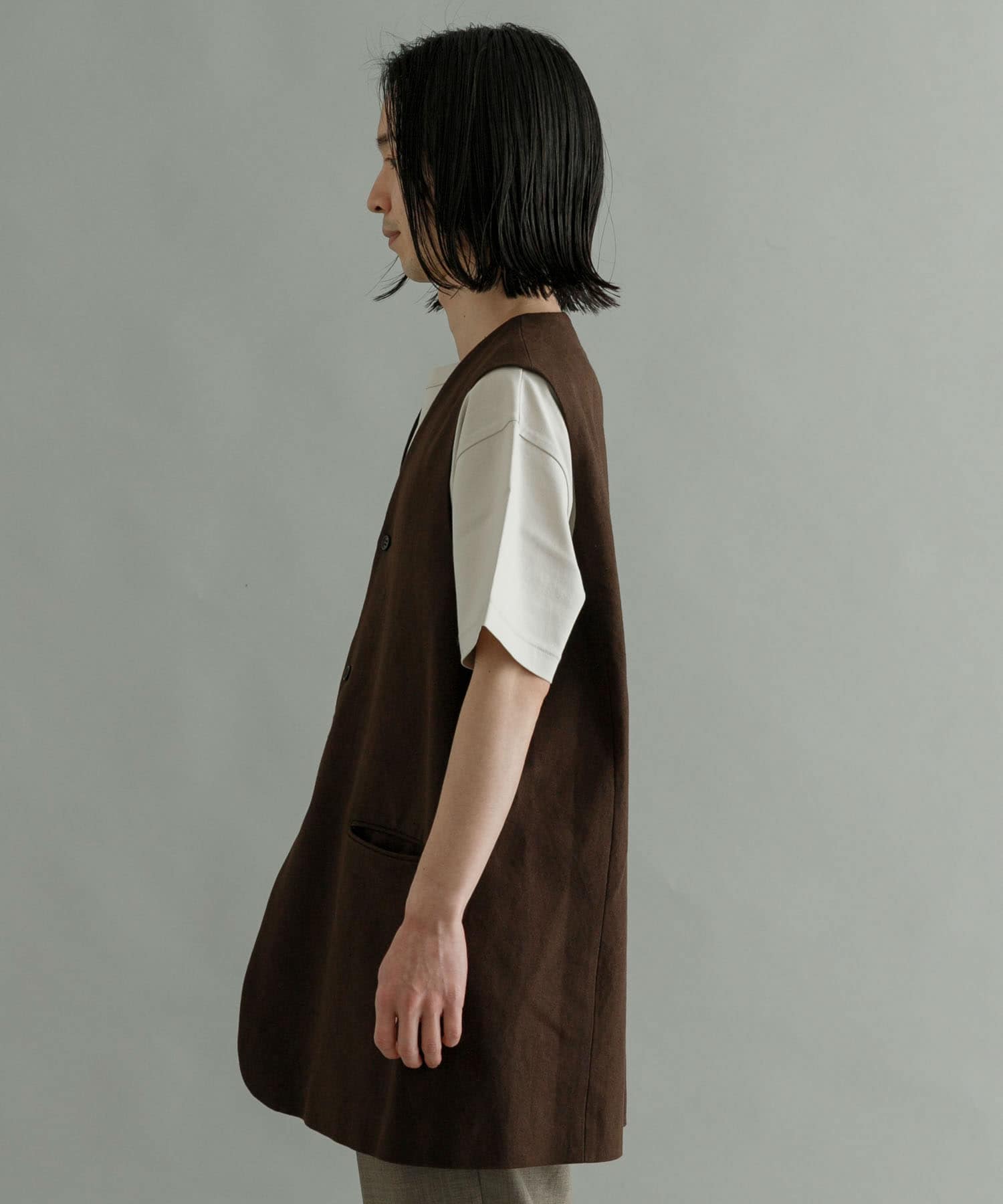 REVERBERATE LONG TAILORED WAISTCOAT[s23-re03-UM34]｜URBAN RESEARCH