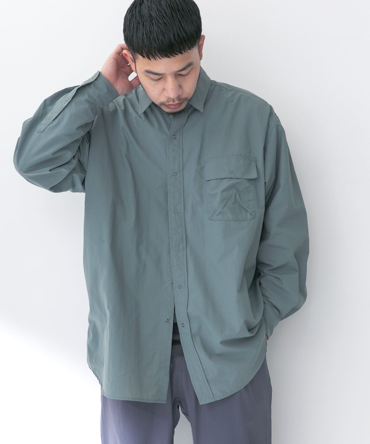 【BRN】『速乾』『撥水』『別注』BURLAP OUTFITTER*EKAL サプレックスナイロンS/Sシャツ