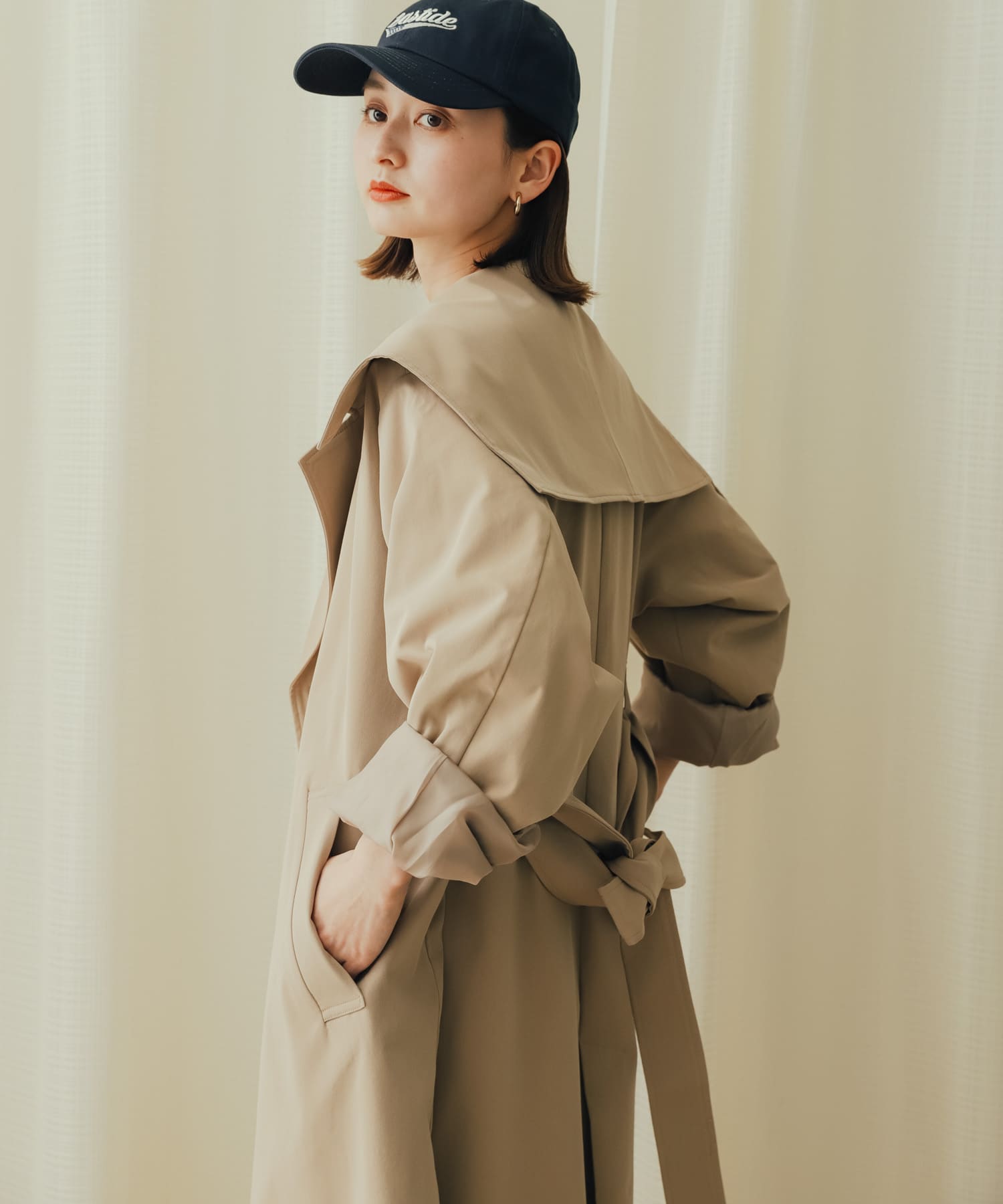 ELLIE ビッグカラートレンチコート ELLIE 2WAY ビッグカラートレンチコート