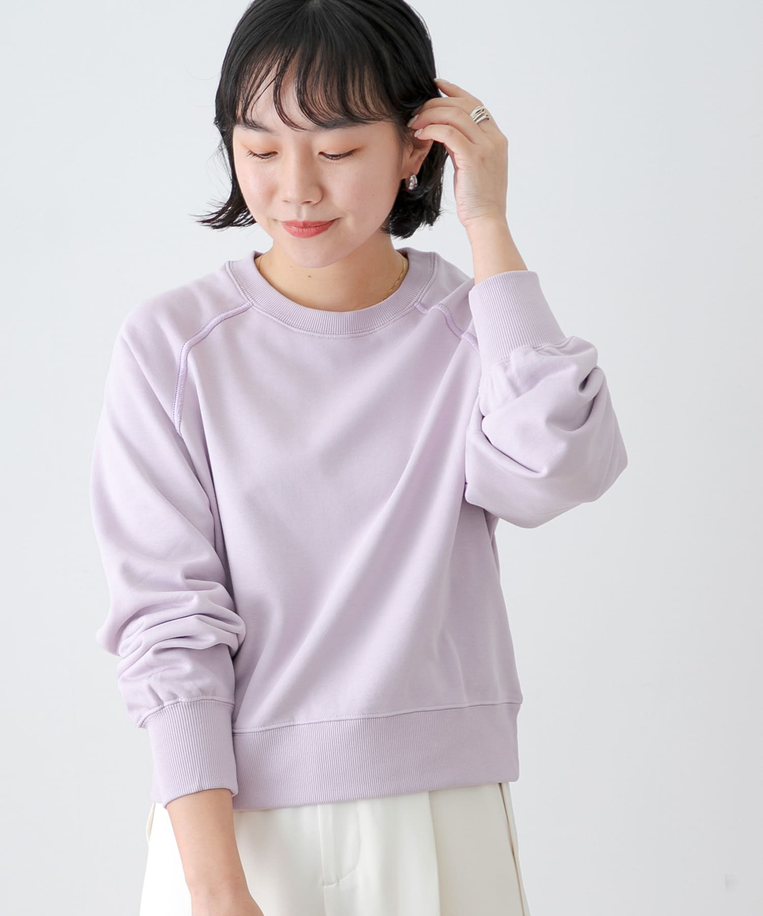 AURALEE 半袖プルオーバーラグランスウェット カシミア混パイル size4-