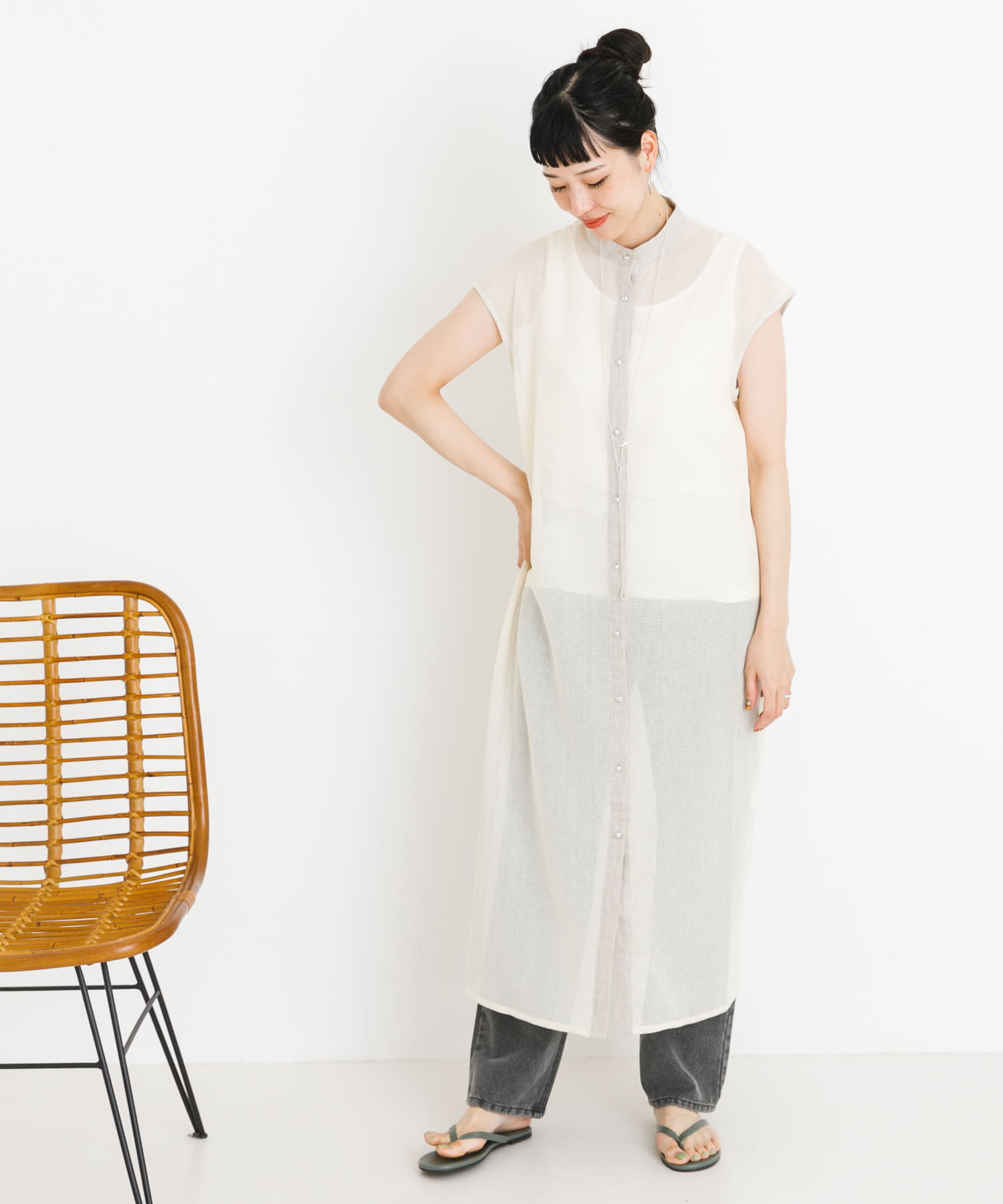 メッシュフレンチシャツワンピース[NL35-26H041]｜URBAN RESEARCH公式