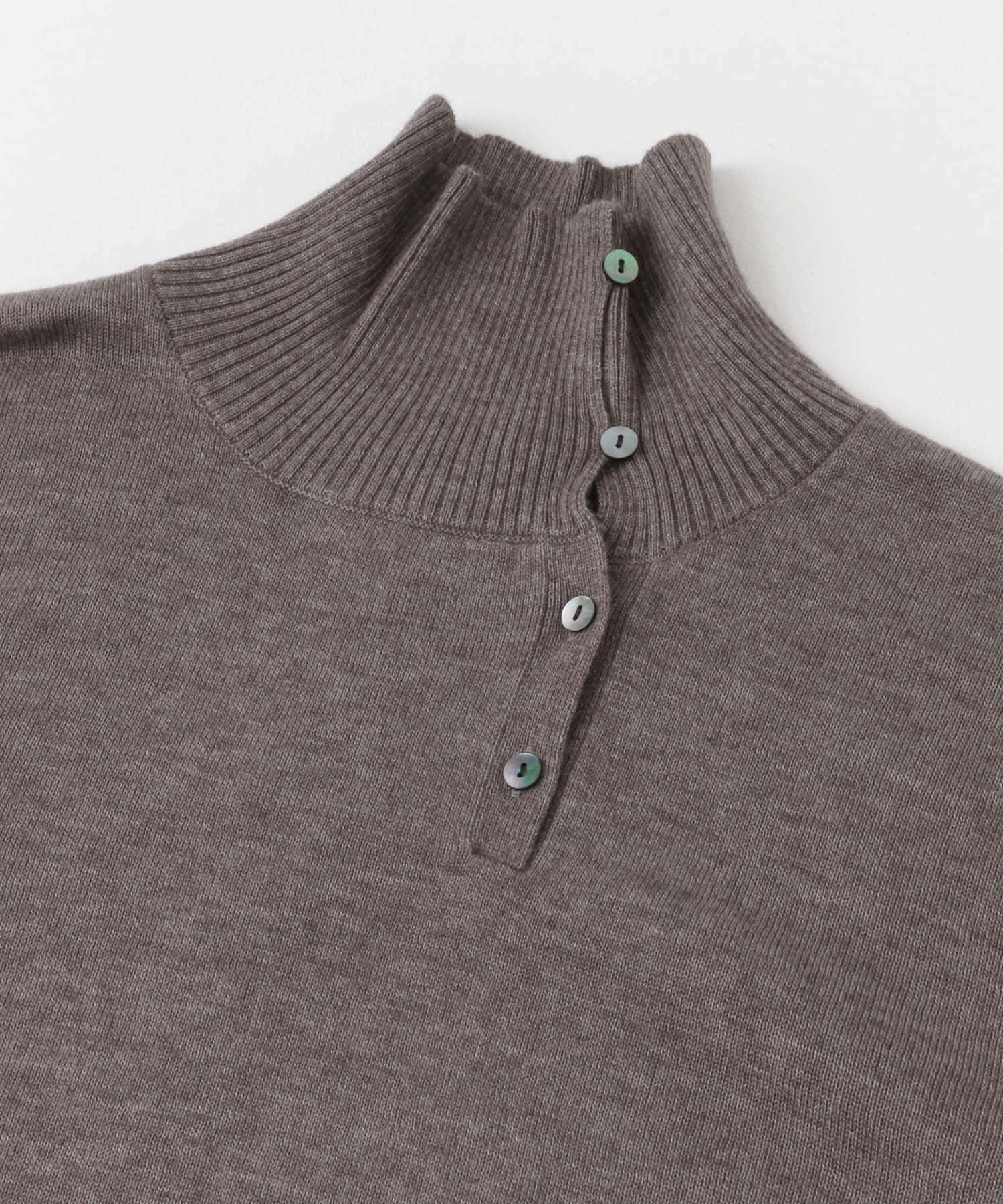 mizuiro ind high neck button pullover[3-220034-DW37]｜URBAN