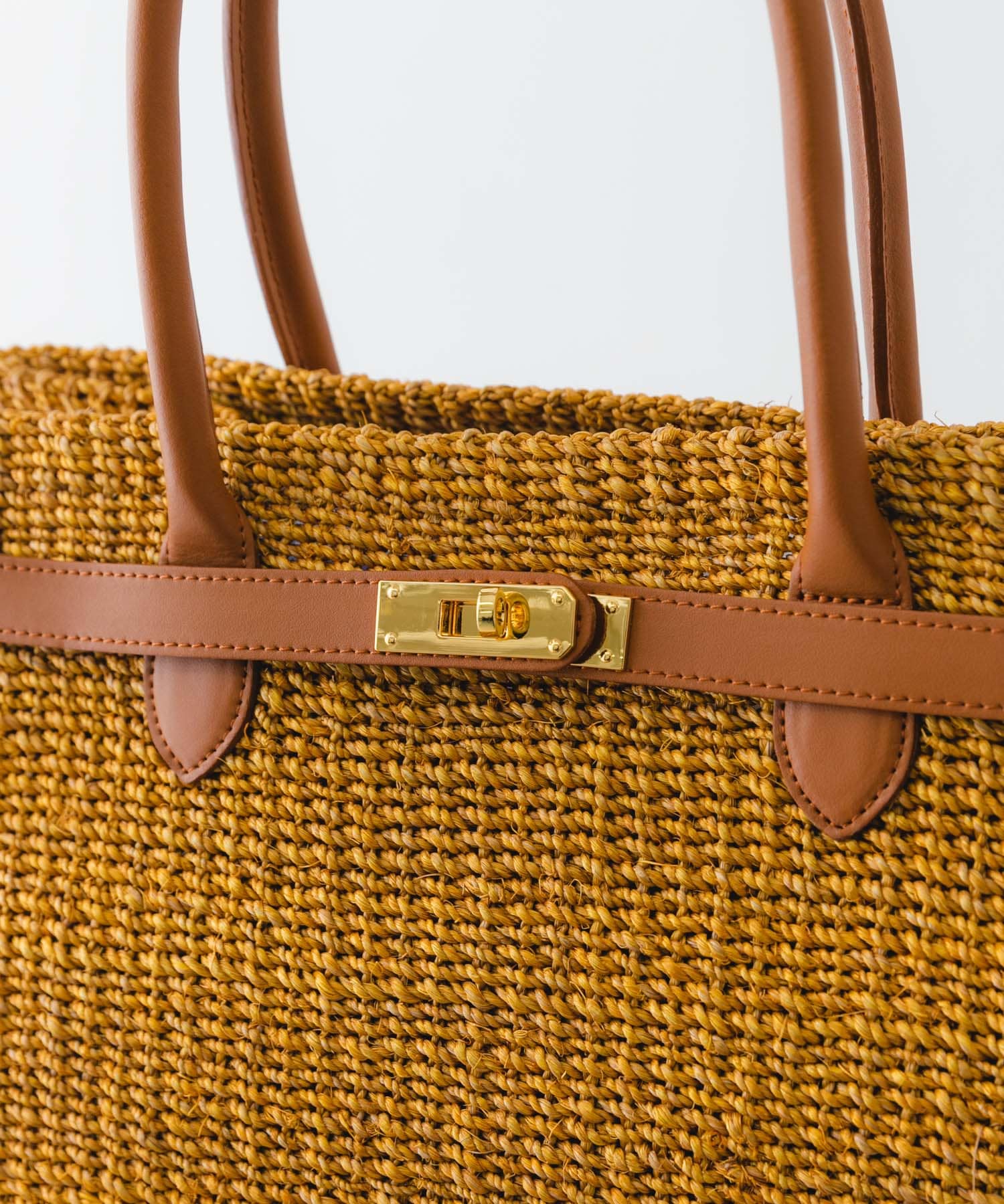 cotto コトゥー かご bag チョコレート ブラウン アバカ 牛革 新品