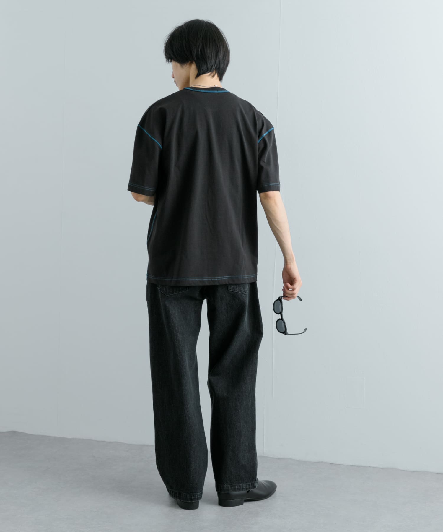 デニムインタックワイドテーパードパンツ[AA45-14S109]｜URBAN