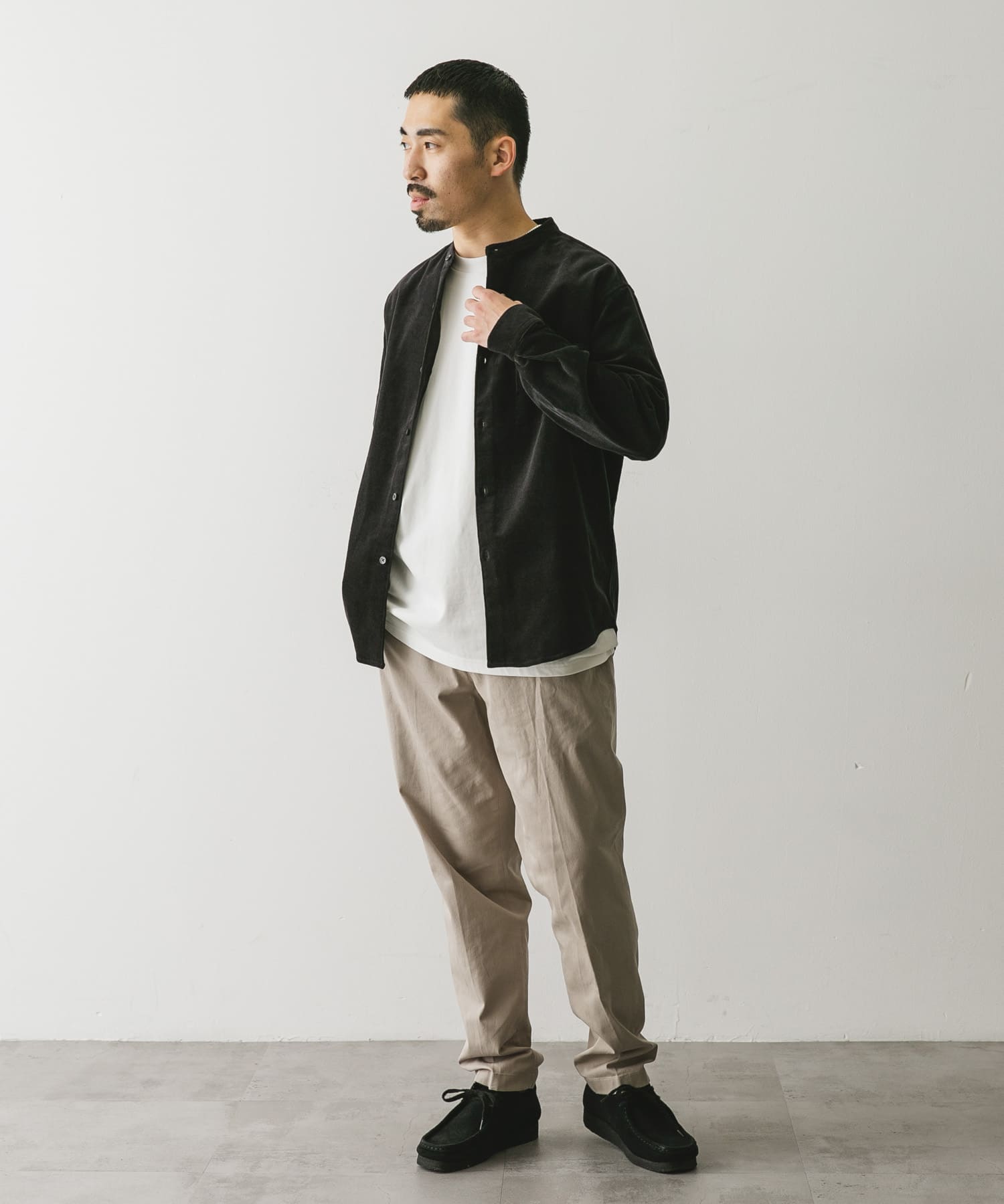 UR TECH』コーデュロイバンドカラーシャツ[DR47-13X703]｜URBAN