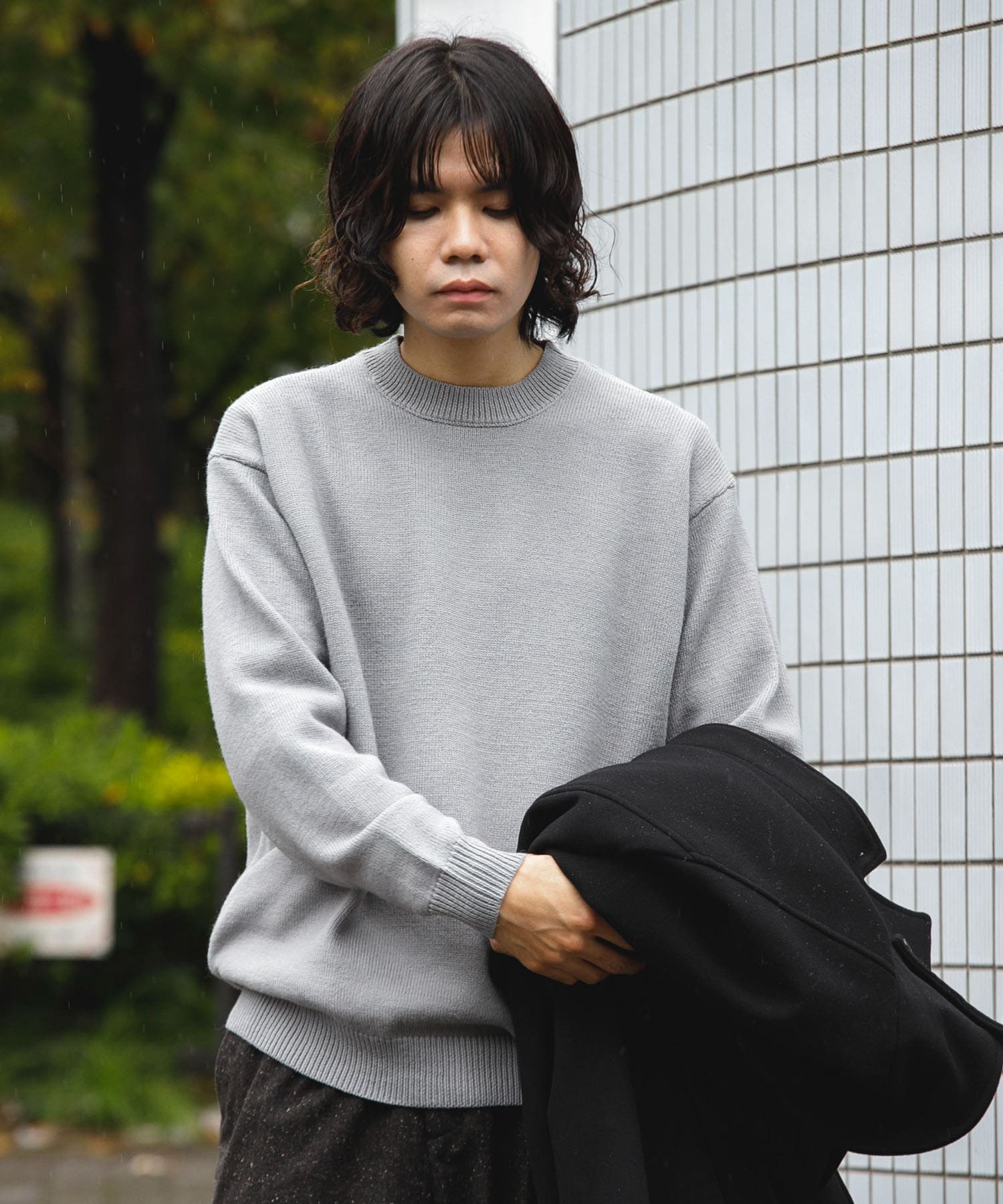 XLサイズ/WEB限定』チュニジアウール クルーネック ニット[DR47