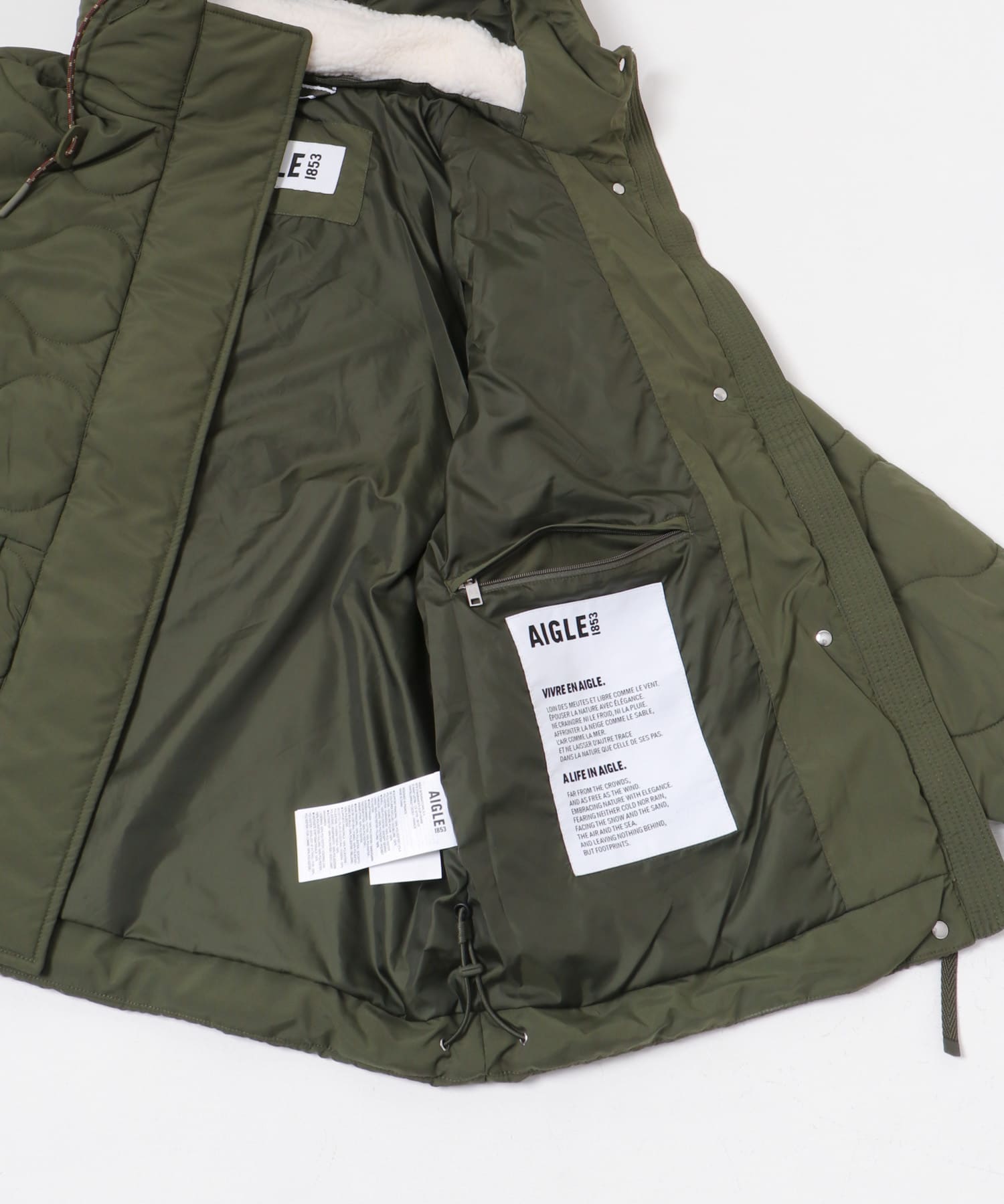AIGLE 撥水 インサレーションフーデッドジャケット[ZBFAZ38-T47