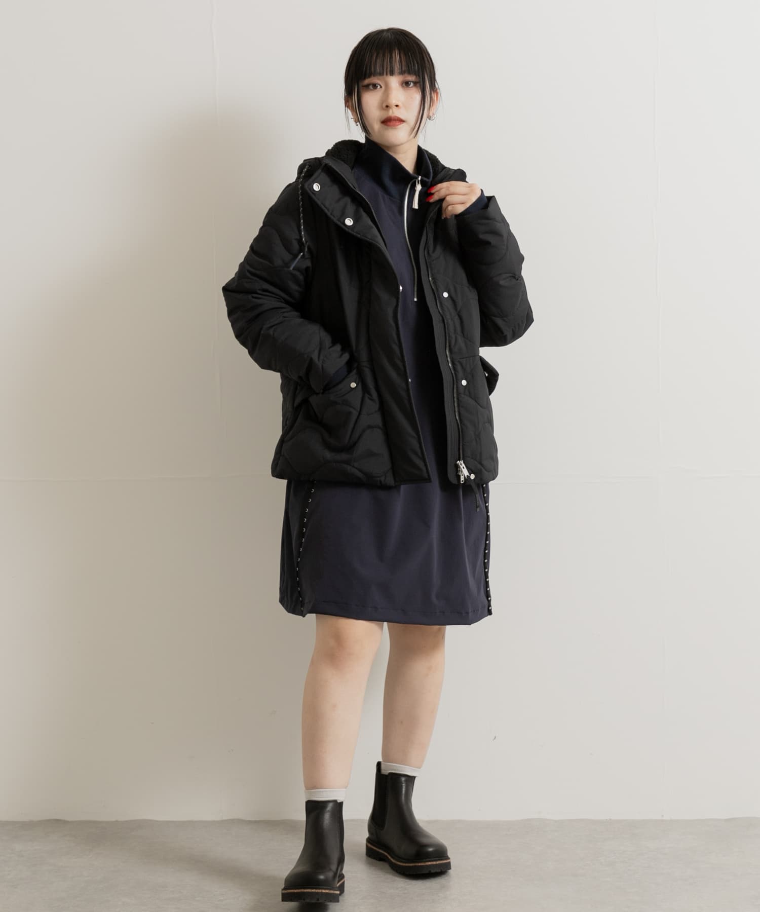 AIGLE 撥水 インサレーションフーデッドジャケット[ZBFAZ38-T47