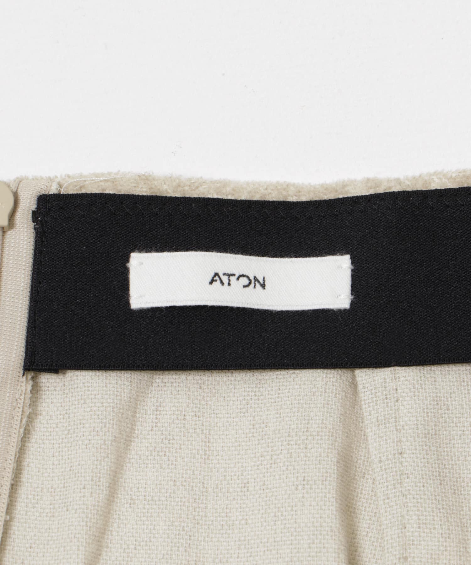 ATON LINEN VELVET SIDE SLIT SKIRT[UWA4-SKAGGM0121]｜URBAN