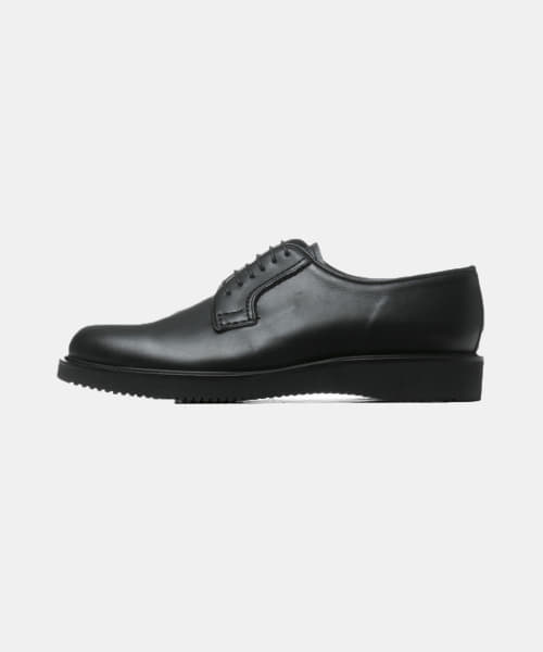 Plain Toe Blucher U711P-BSM93: Black Plain Toe Blucher U711P-BSM93: Black