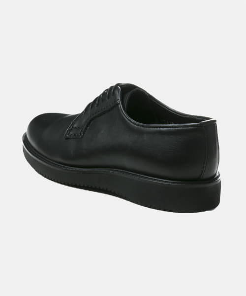Plain Toe Blucher U711P-BSM93: Black Plain Toe Blucher U711P-BSM93: Black