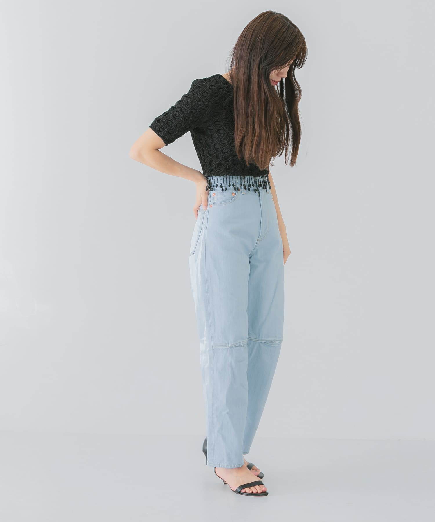 FILL THE BILL HIGH WAIST DENIM PANTS[204-221040-UL24]｜URBAN
