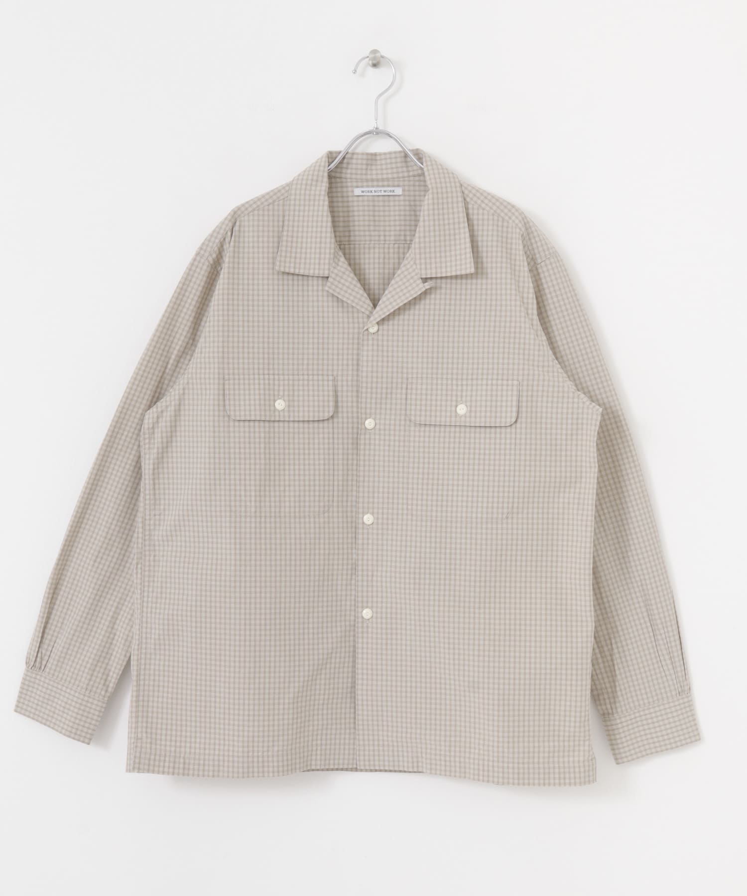 WORK NOT WORK Checked Open collar Shirts[UW25-13R010]｜URBAN