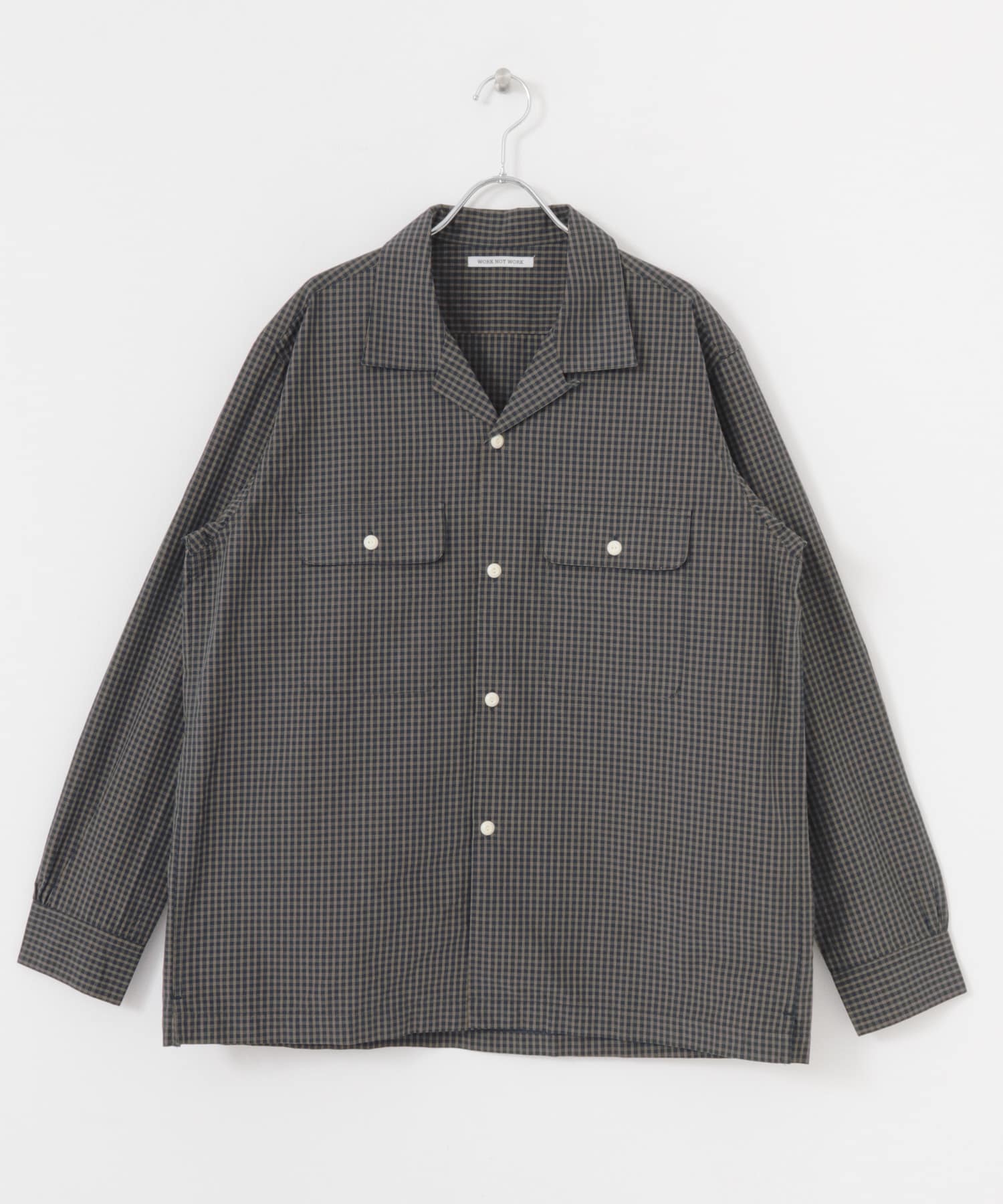 WORK NOT WORK Checked Open collar Shirts[UW25-13R010]｜URBAN