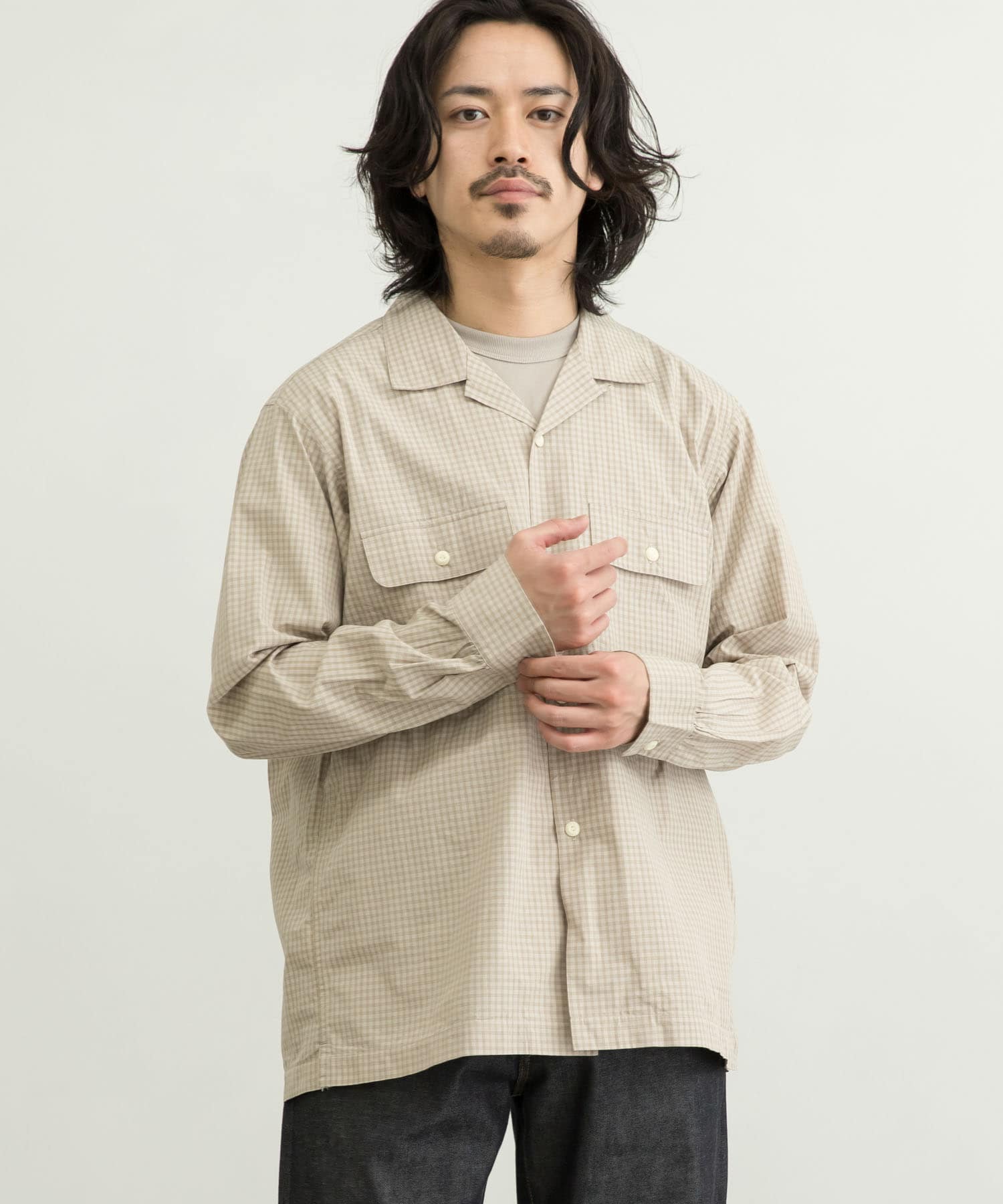 WORK NOT WORK Checked Open collar Shirts[UW25-13R010]｜URBAN