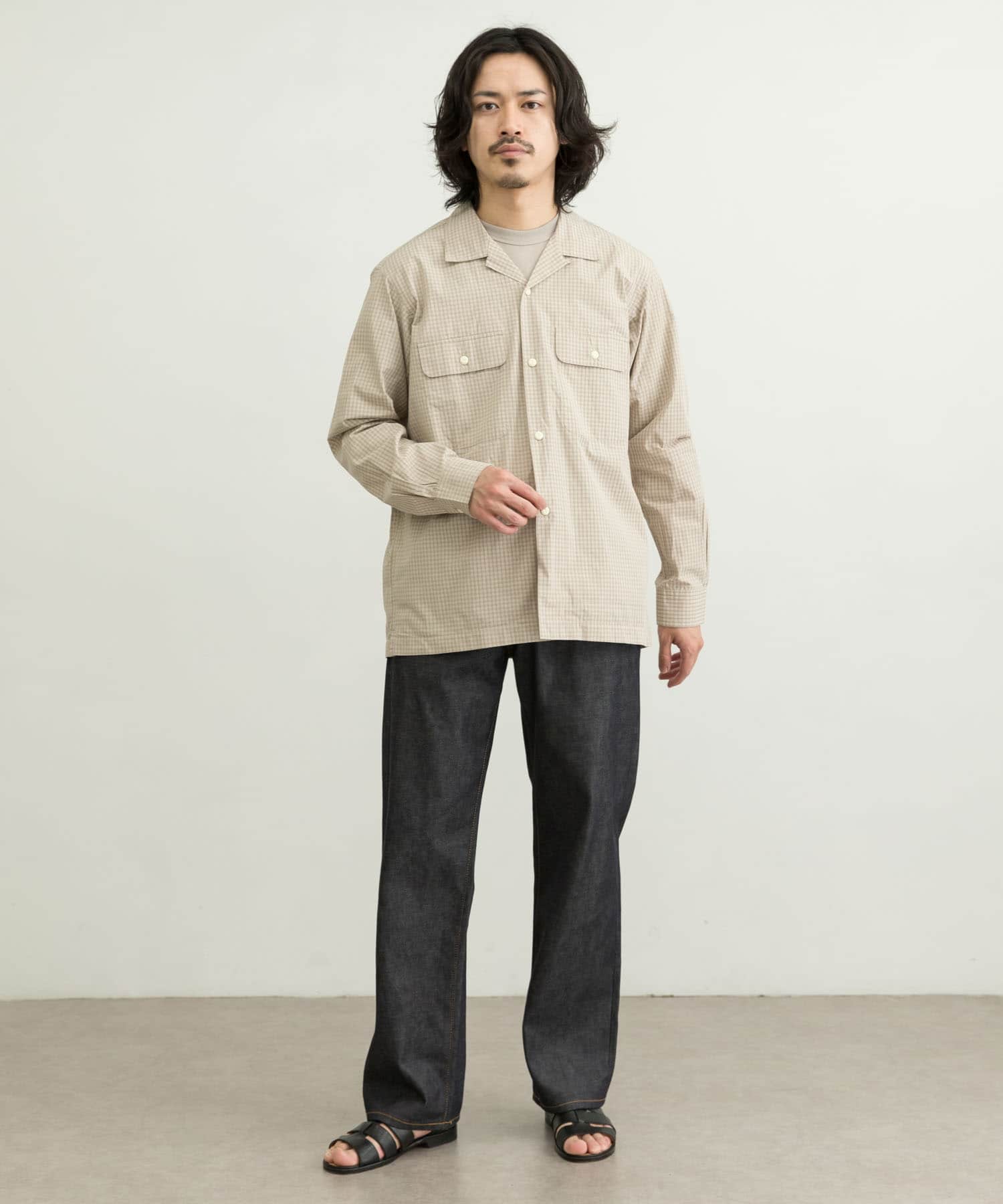 WORK NOT WORK Checked Open collar Shirts[UW25-13R010]｜URBAN