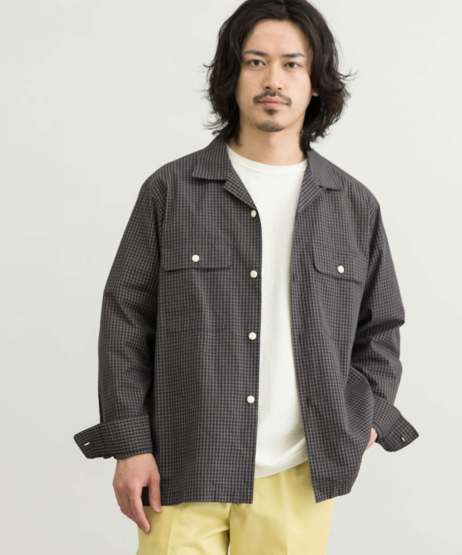 WORK NOT WORK Checked Open collar Shirts[UW25-13R010]｜URBAN