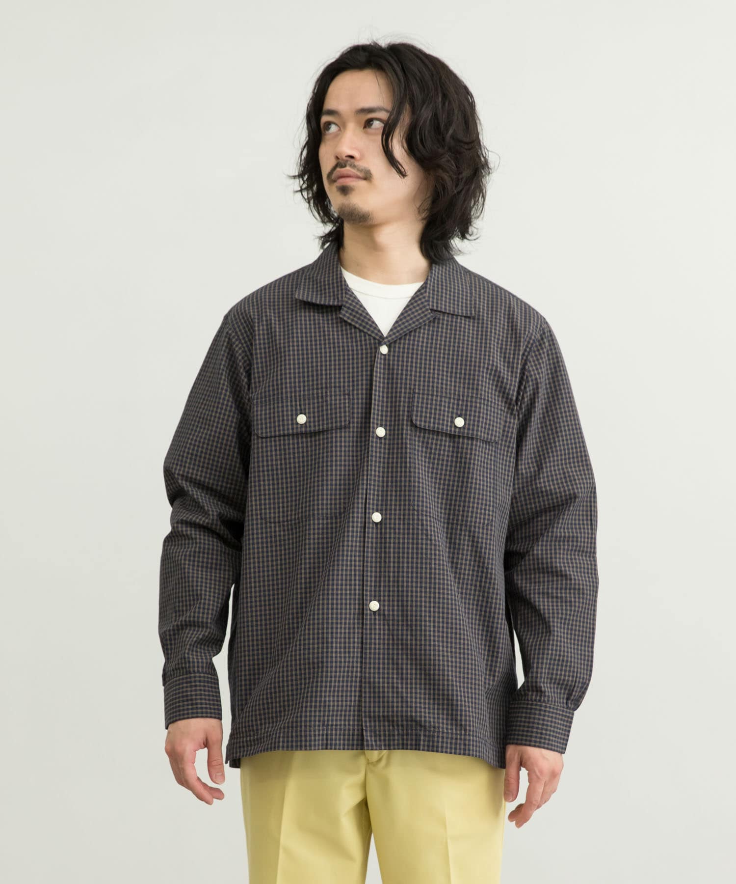 WORK NOT WORK Checked Open collar Shirts[UW25-13R010]｜URBAN