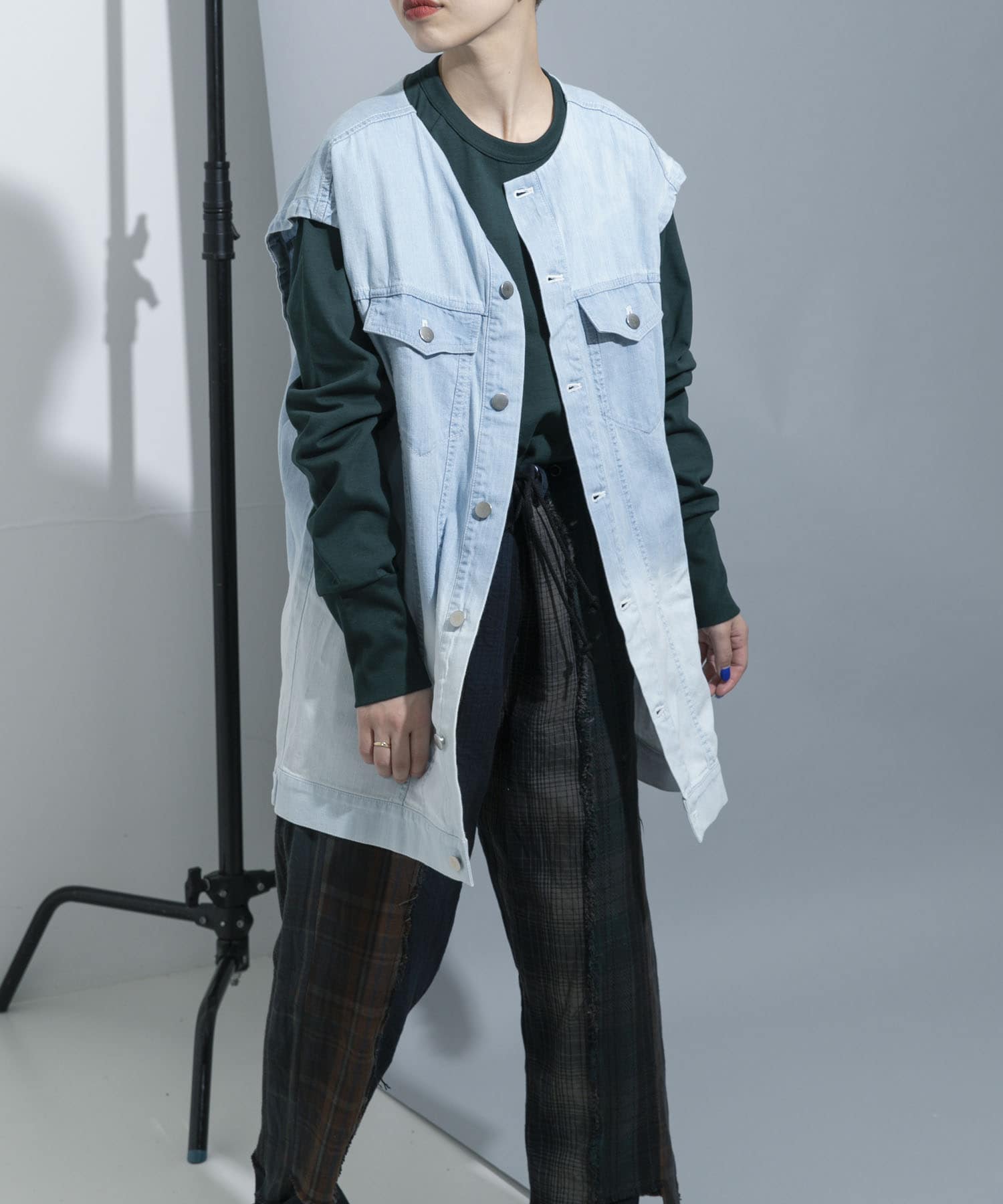 別注』MIDIUMISOLID×TGM Bleach denim jacket[MDUM6051-TGM25]｜URBAN