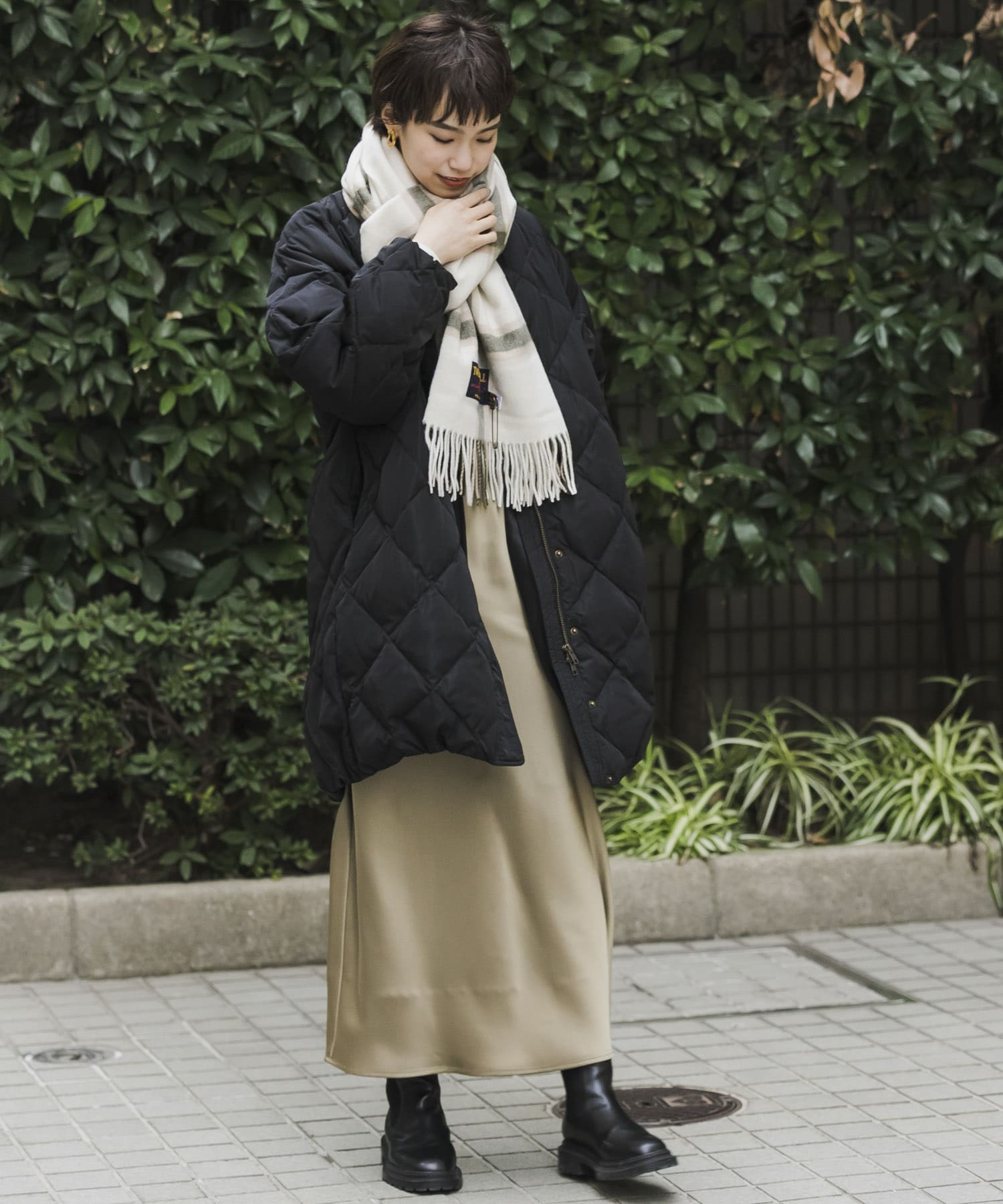 初回限定】 新品タグ付◉ ロングコクーンキルティングダウン アーバン