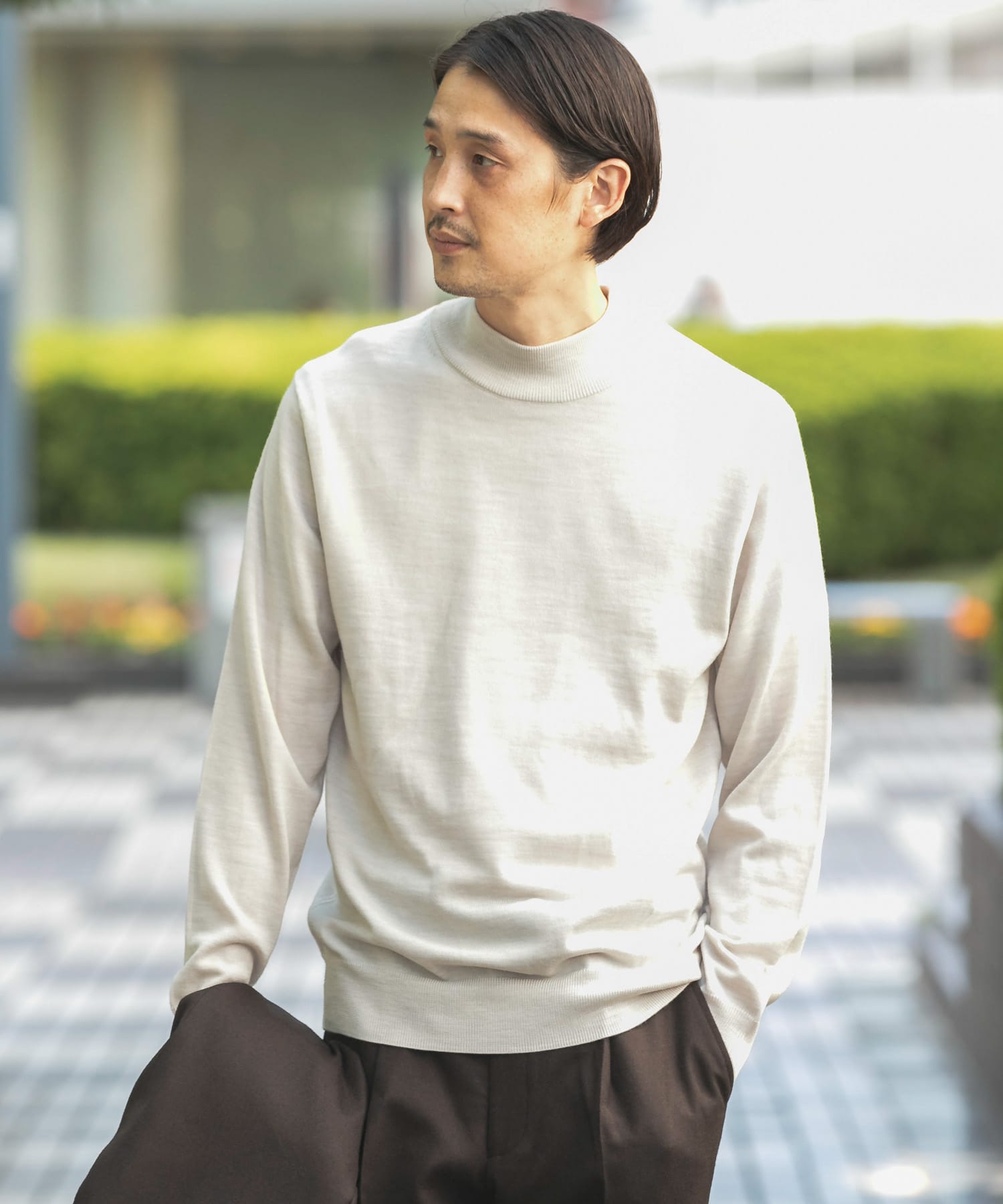 LIFE STYLE TAILOR ハーモニーモックネックニット[DT27-12L003]｜URBAN
