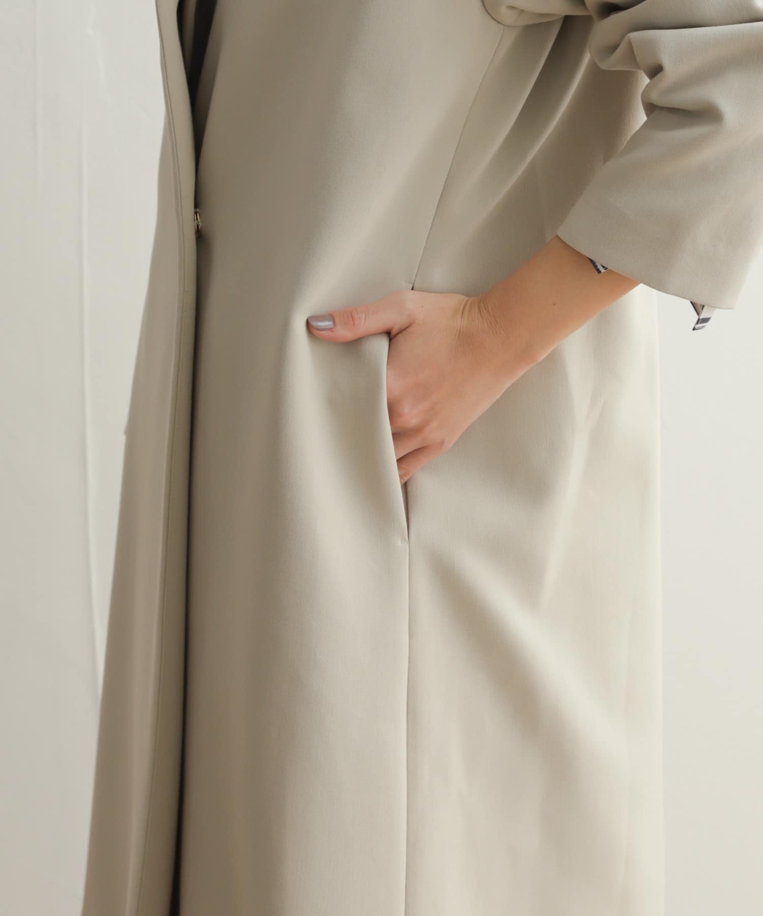 Sサイズ/WEB/一部店舗限定』ダブルクロスガウンコート[DR34-27E201 Sサイズ/WEB/一部店舗限定』ダブルクロスガウンコート[DR34-27E201