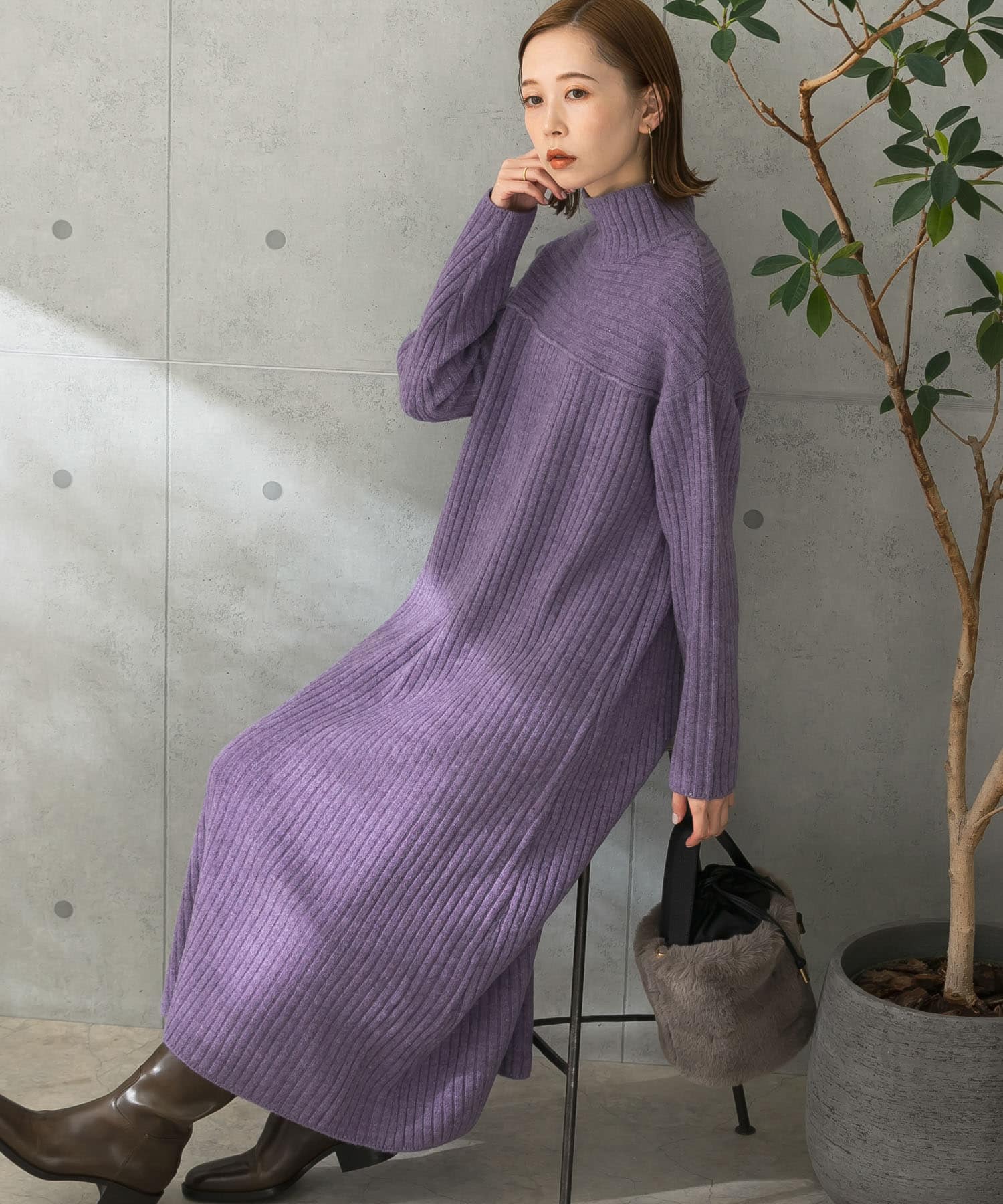 リブハイネックロングニットワンピース[RA27-26C704]｜URBAN RESEARCH 