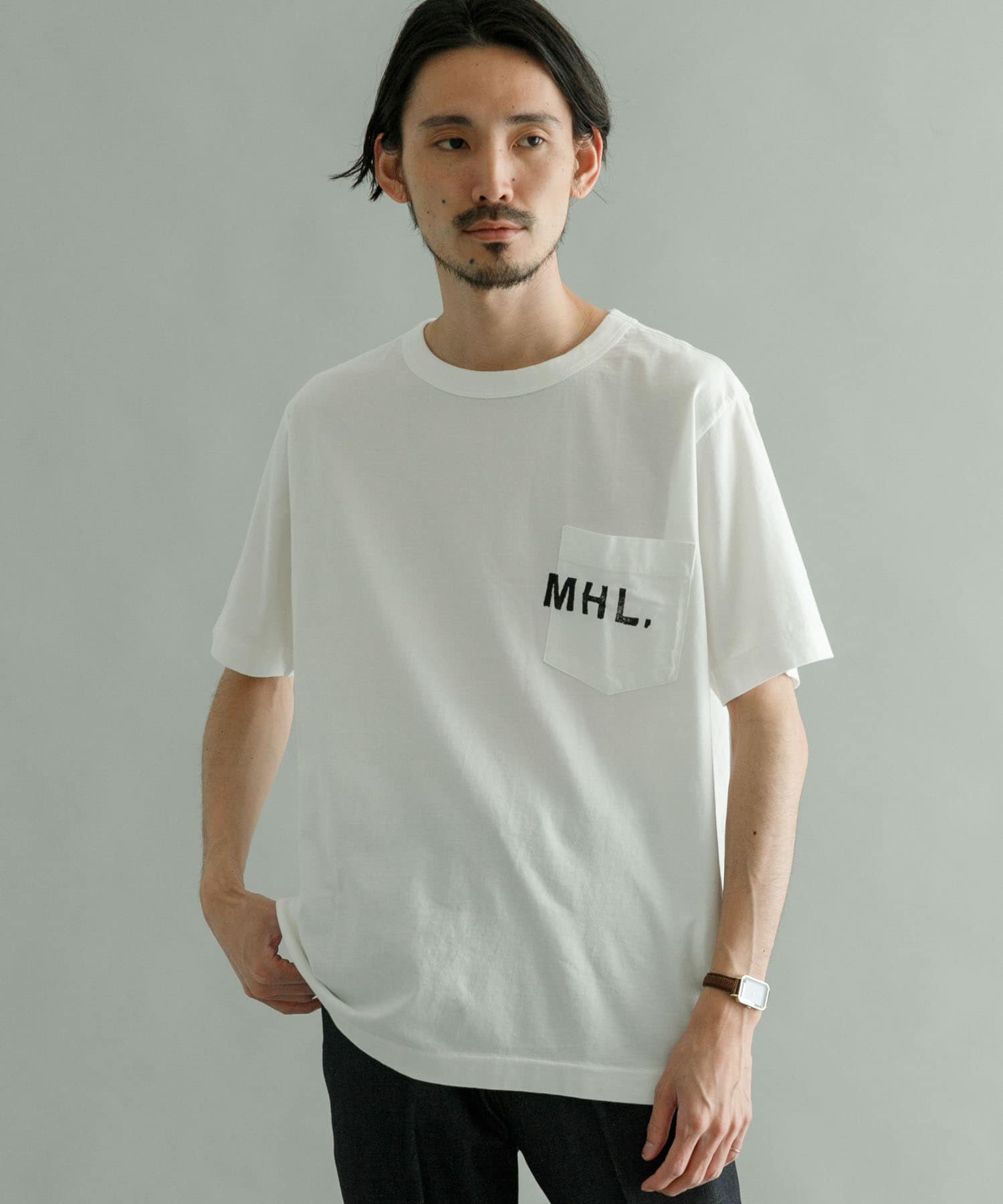 Sサイズ/XLサイズあり』MHL. PRINTED COTTON JERSEY[596-3166512UM35 ...