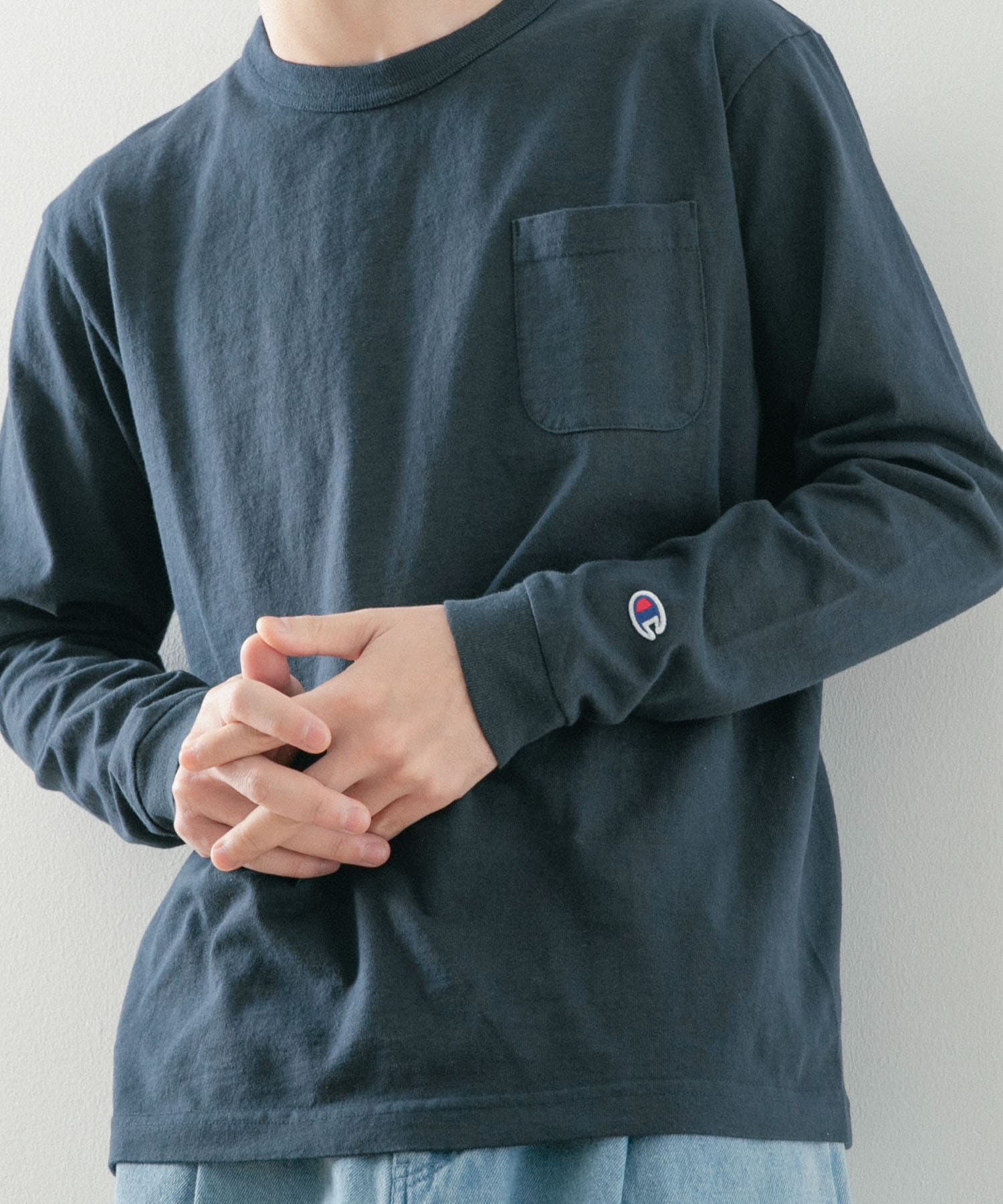 袖丈長袖Champion　t11 USA Long.Sleeve Pocket T