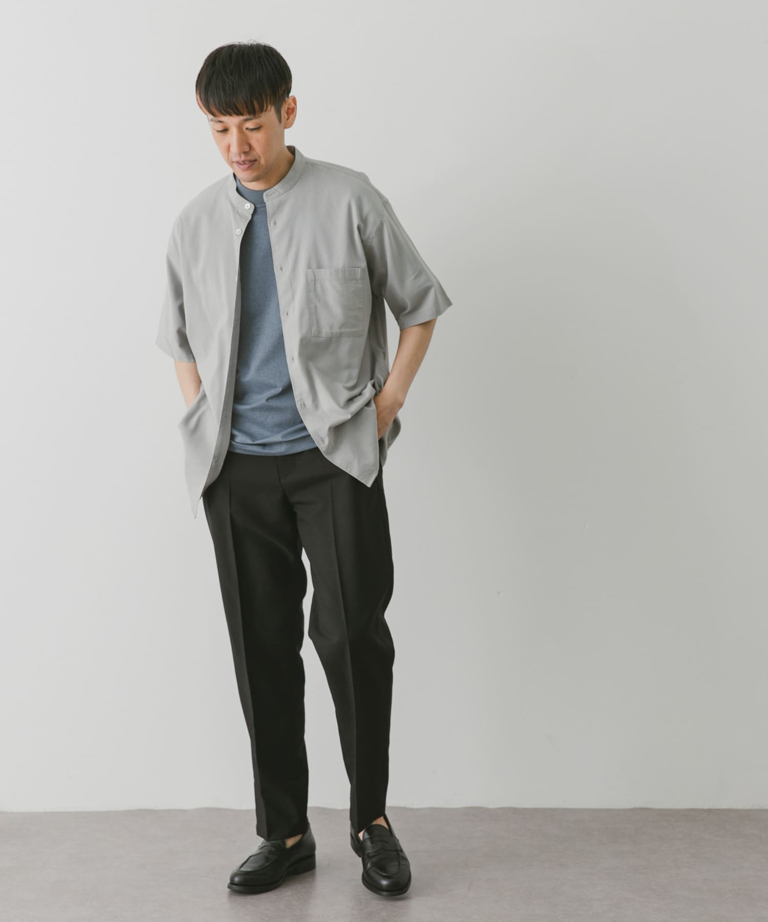 MR.OLIVE ショートスリーブ デニム シャツ カジュアル トップス M