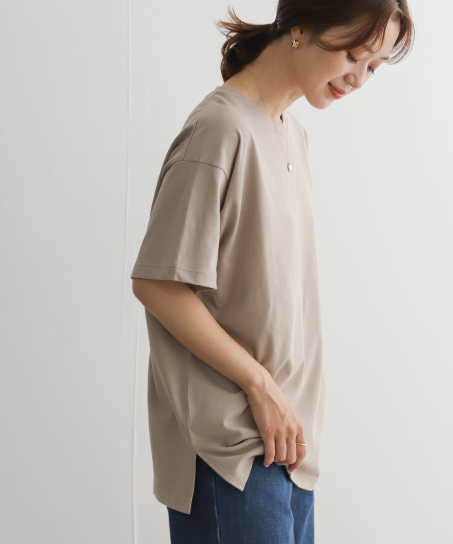 オーガニックコットンワイドチュニックTシャツ[DR35-21U122]｜URBAN