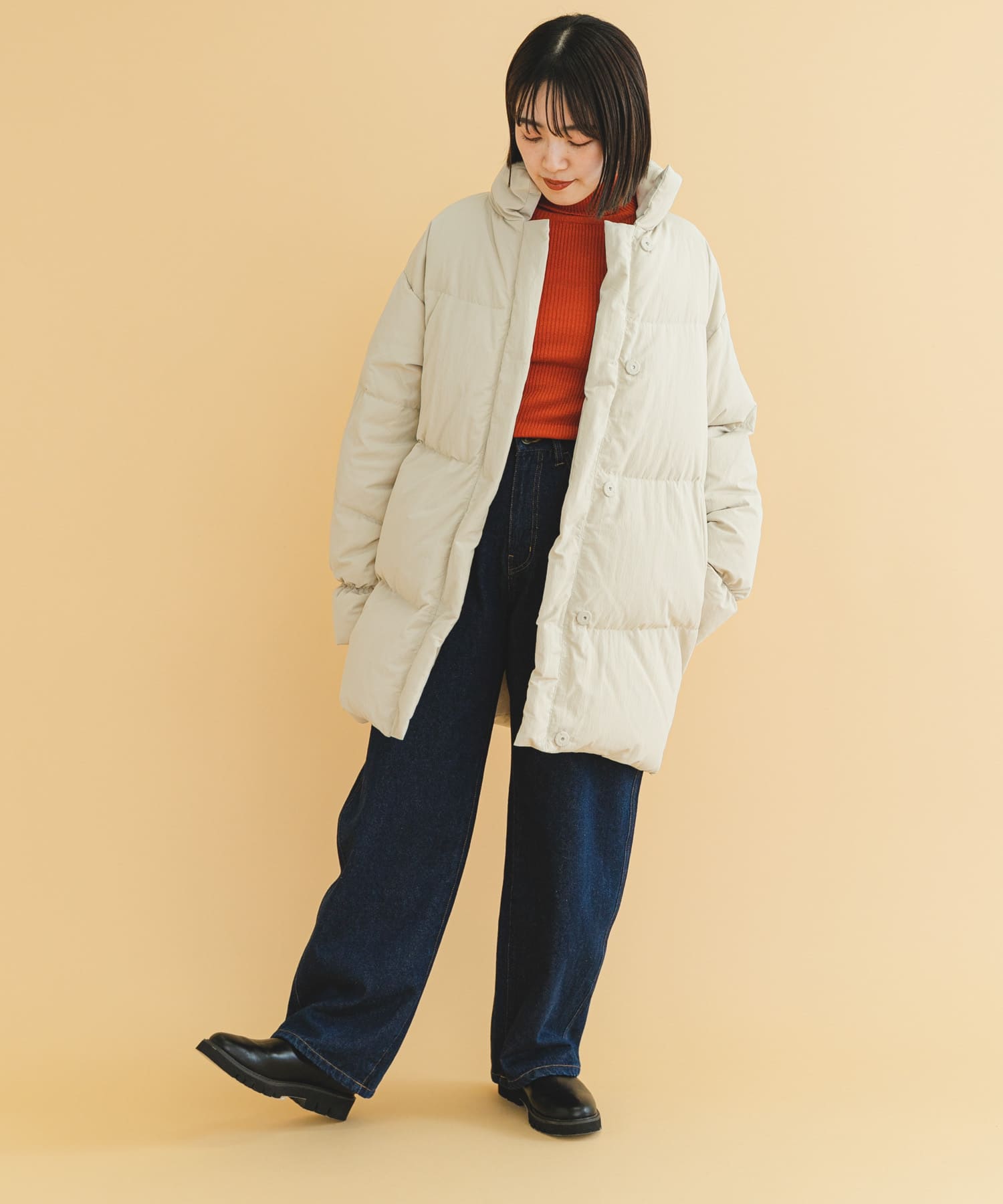 Sサイズあり』『撥水』スタンドカラーダウンコート[IT37-27C001 Sサイズあり』『撥水』スタンドカラーダウンコート[IT37-27C001